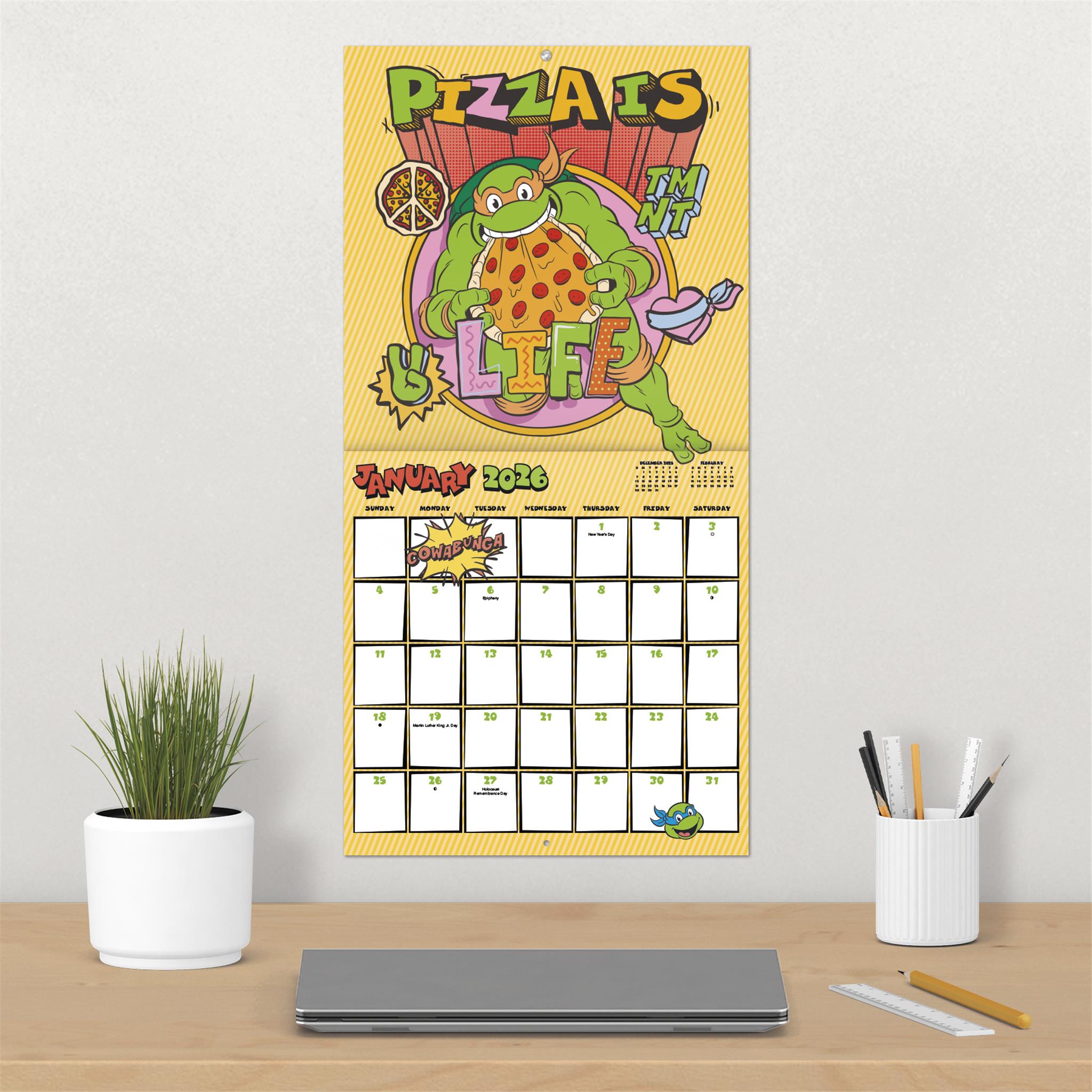Teenage Mutant Ninja Turtles 2026 Wall Calendar