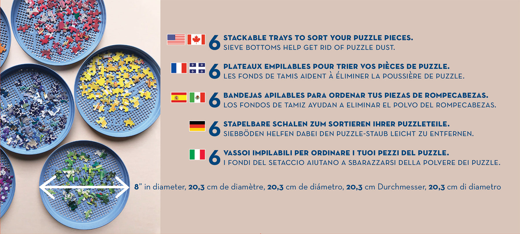 Plateaux de tri de puzzles