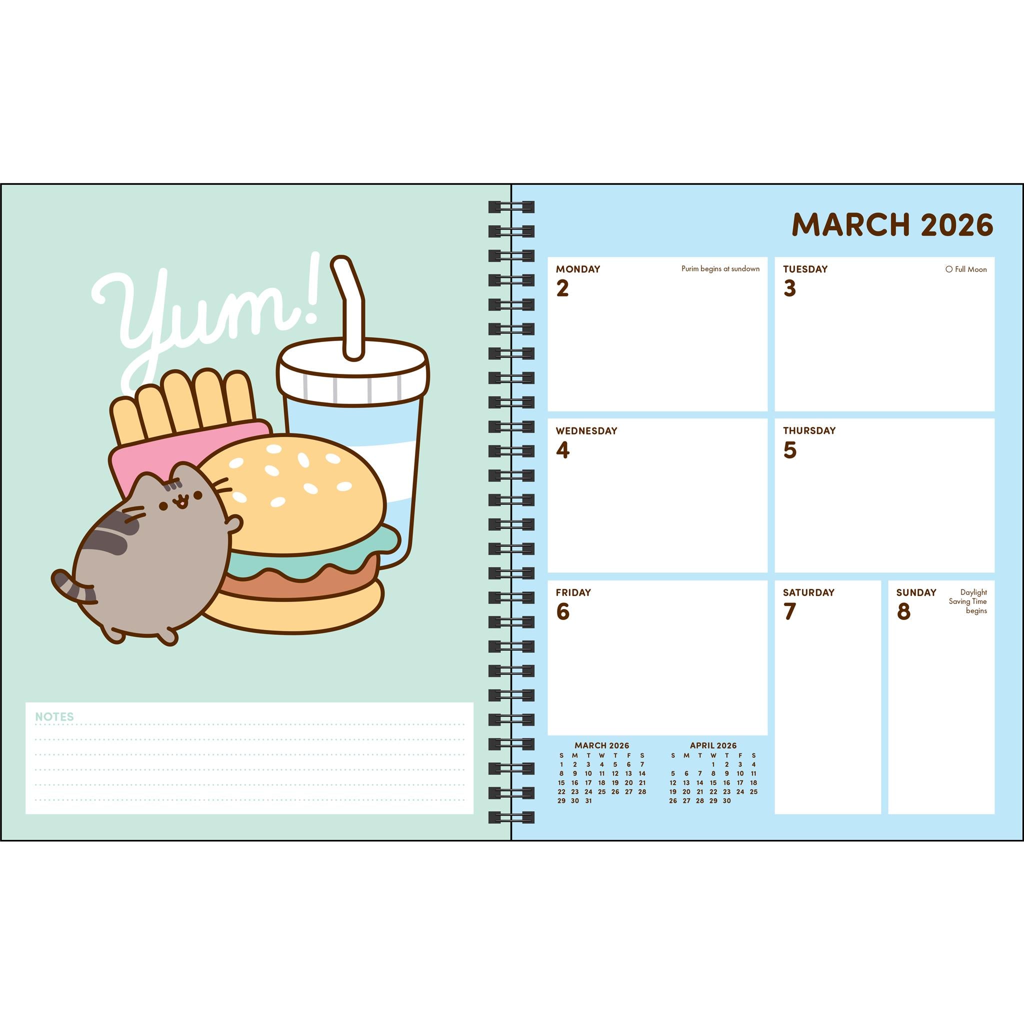 Calendrier des fiançailles de Pusheen pour 2025-2026