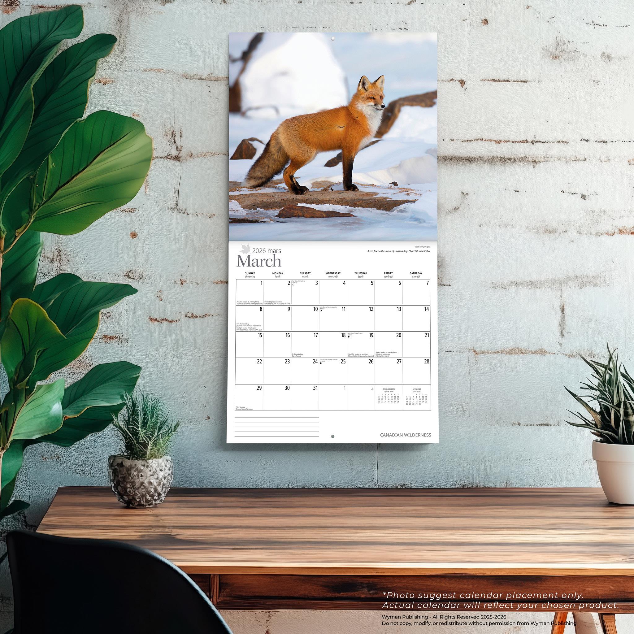 Canadian Wilderness 2026 Wall Calendar - Online Only