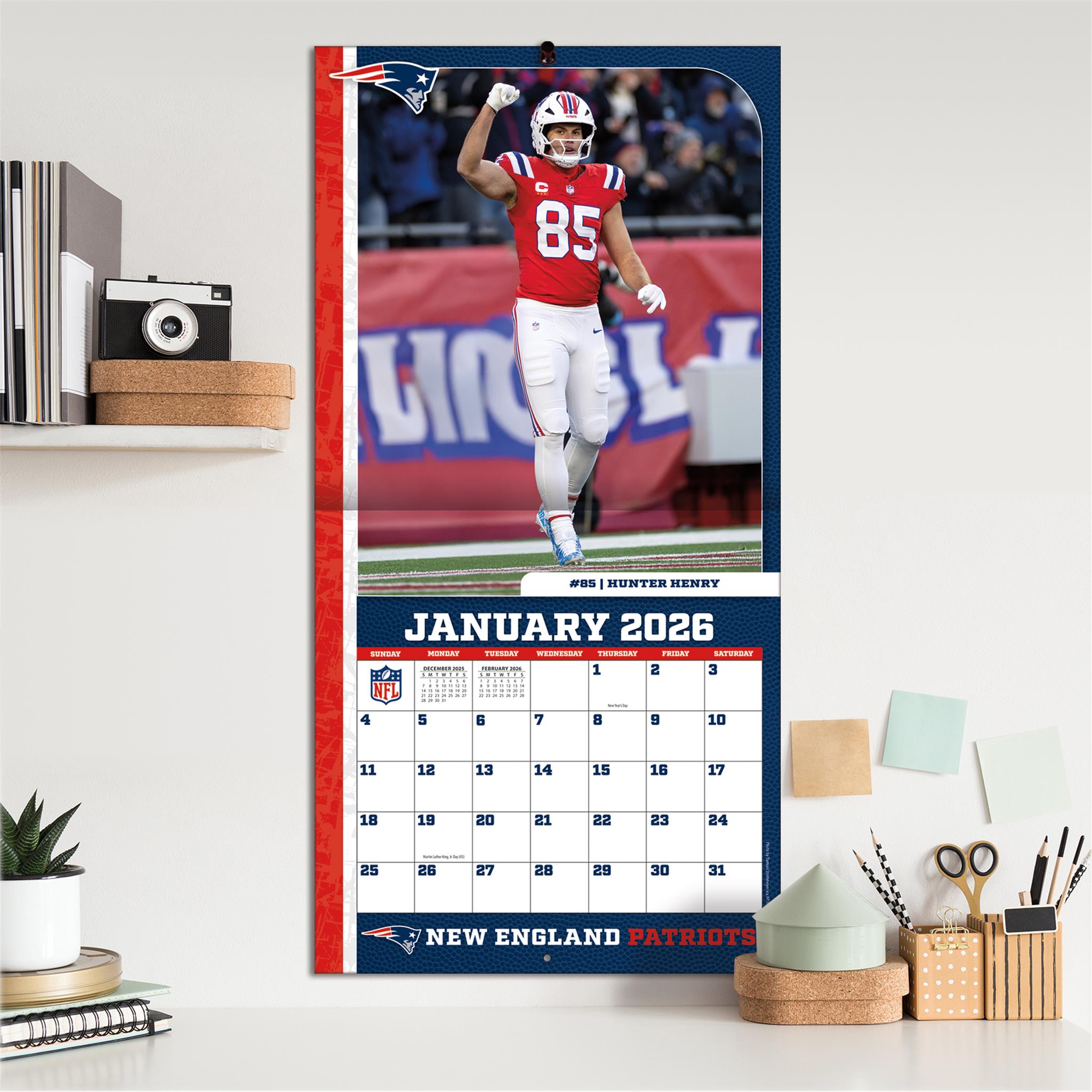 Calendrier mural 2026 des New England Patriots (NFL)
