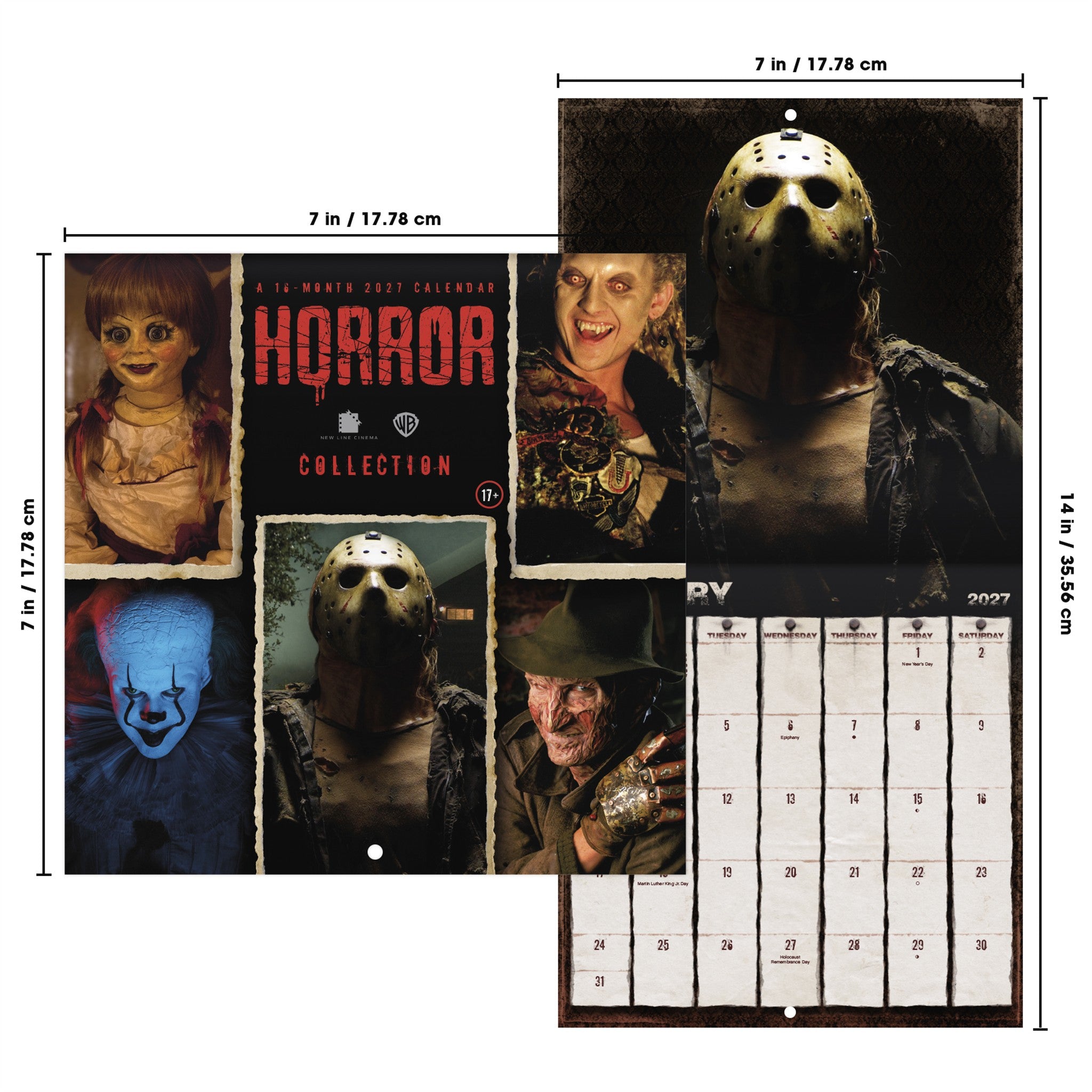 Mini calendrier Collection Horreur 2027