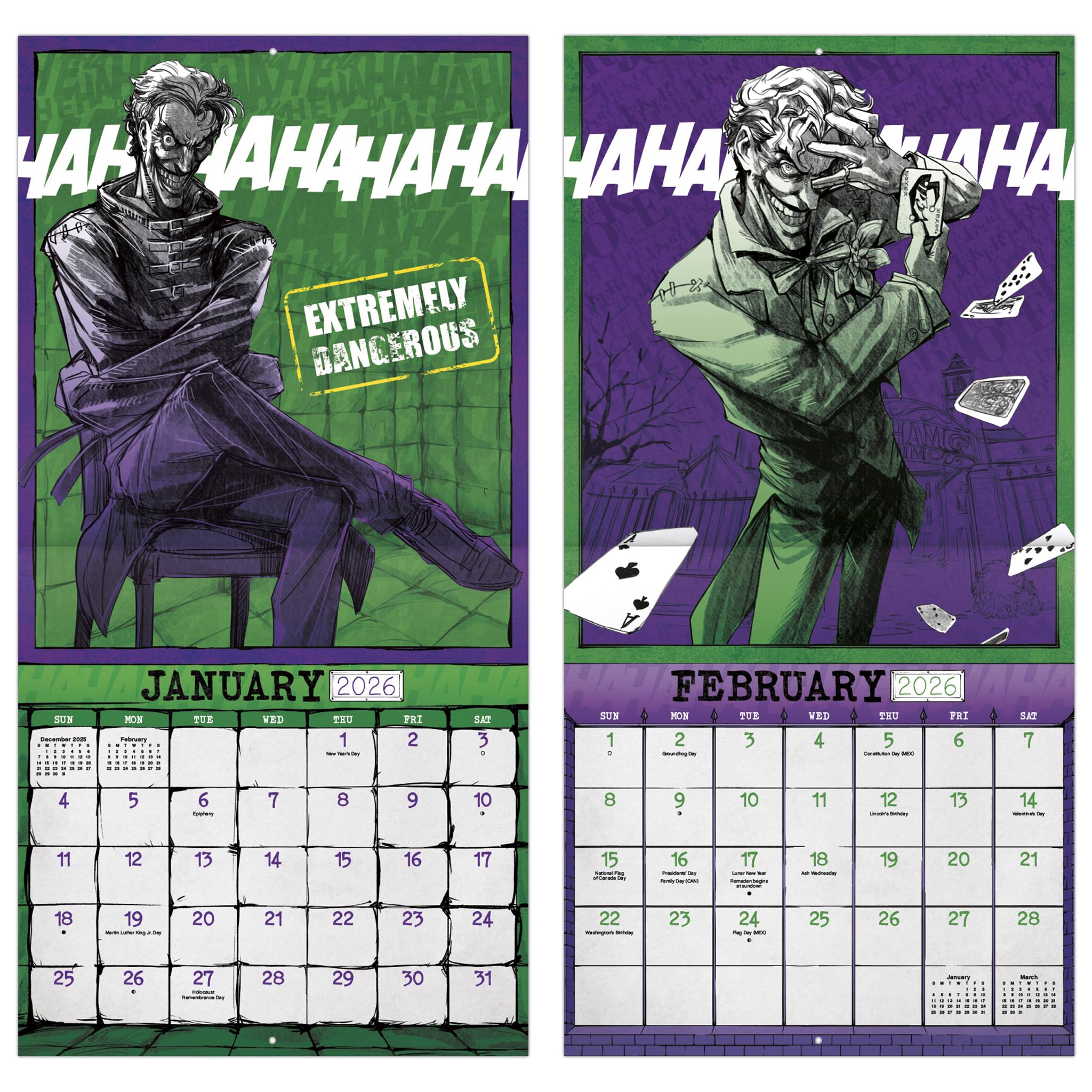 Joker 2026 Wall Calendar
