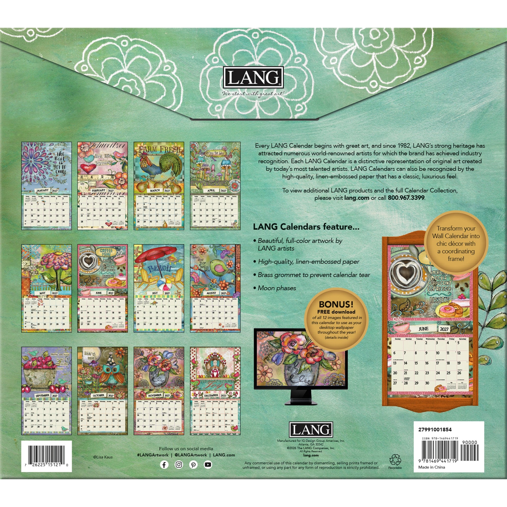Color My World 2027 Wall Calendar