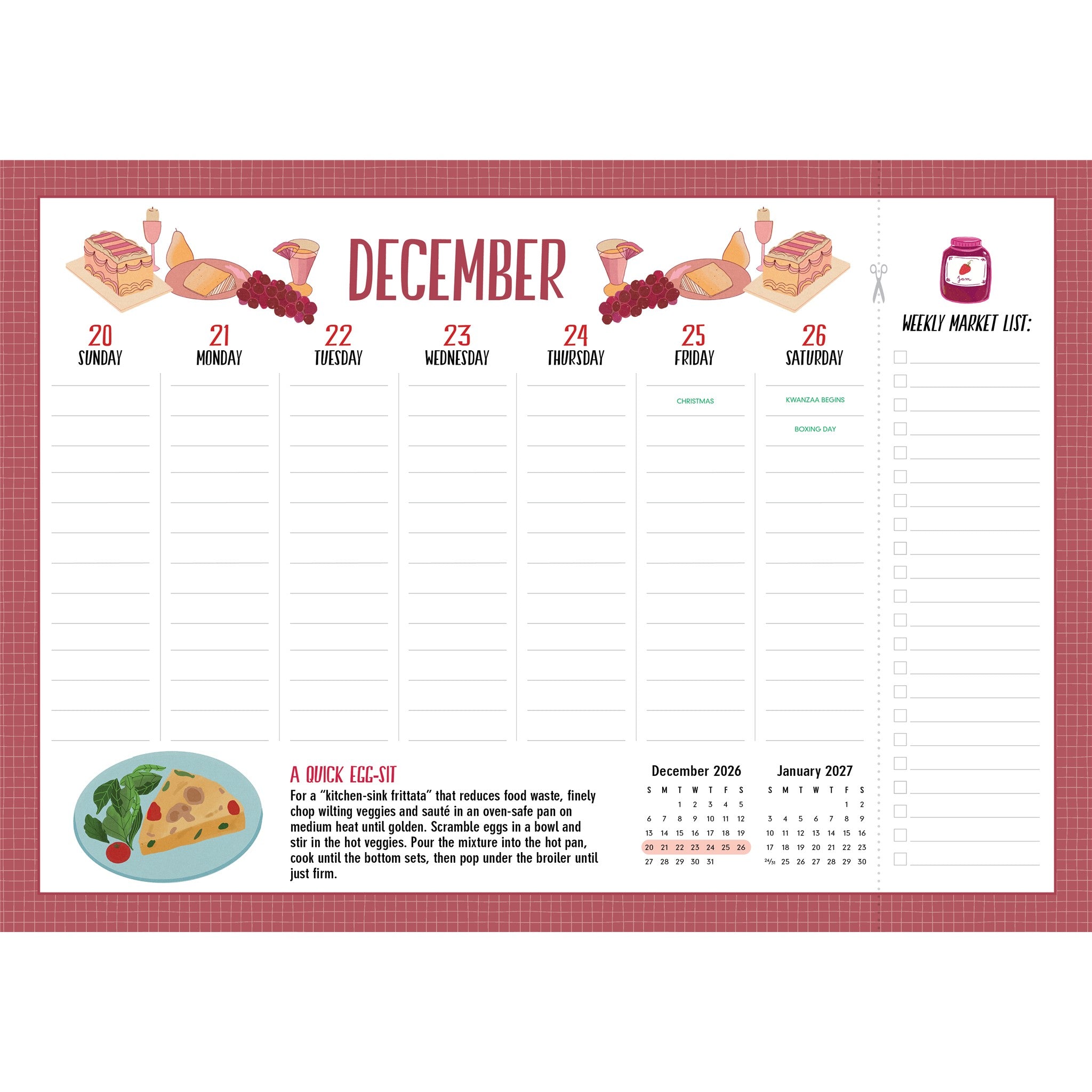 Kitchen Companion 2027 Wall Calendar