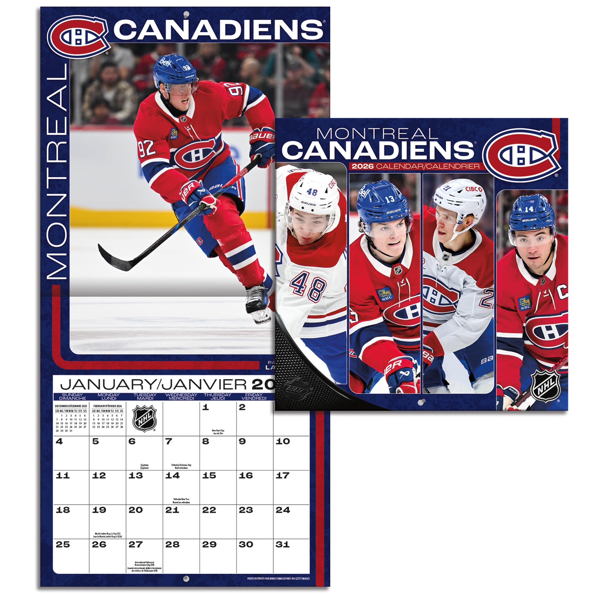 NHL Montreal Canadiens 2026 Mini Calendar
