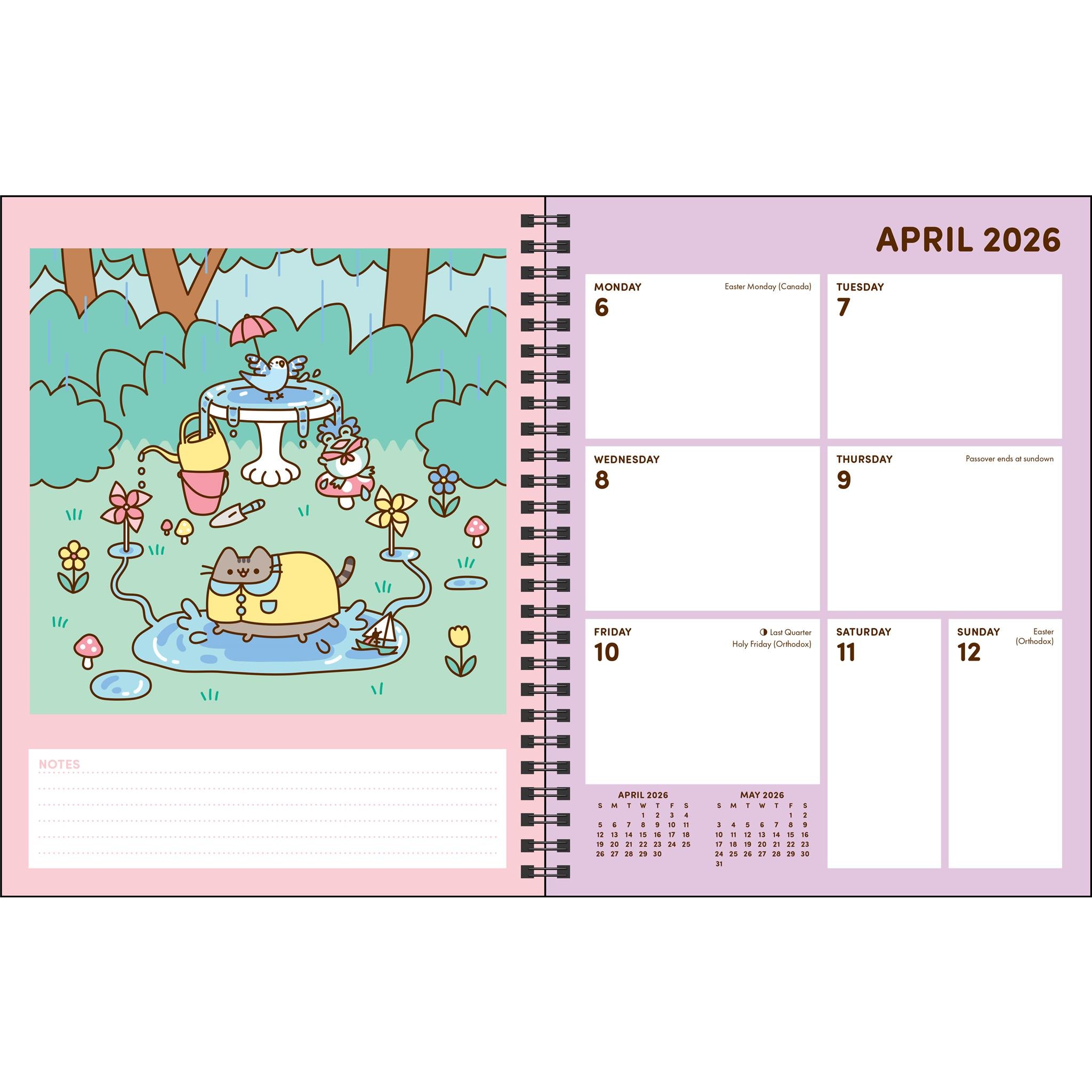 Calendrier des fiançailles de Pusheen pour 2025-2026