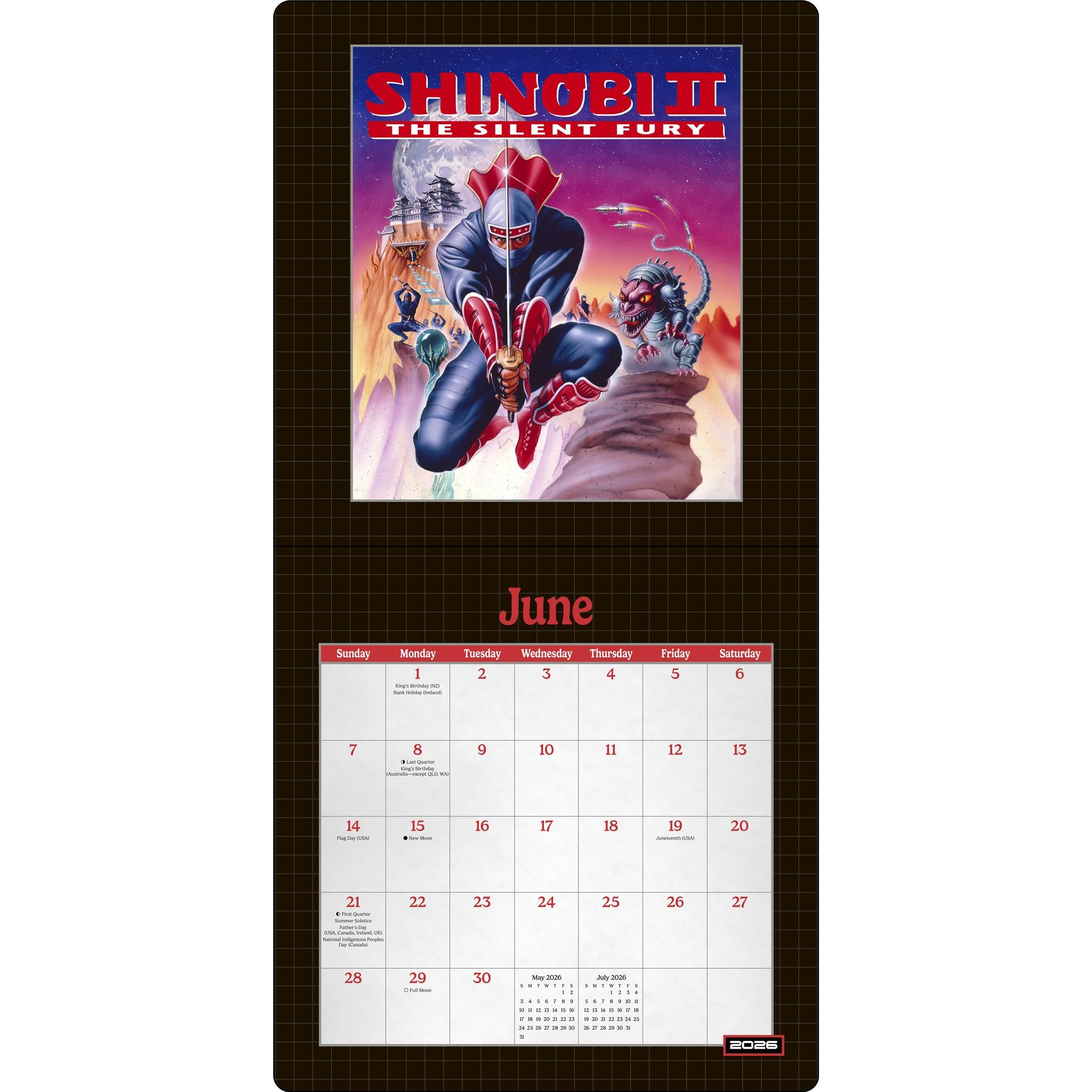 Shinobi 2026 Wall Calendar - Online Only
