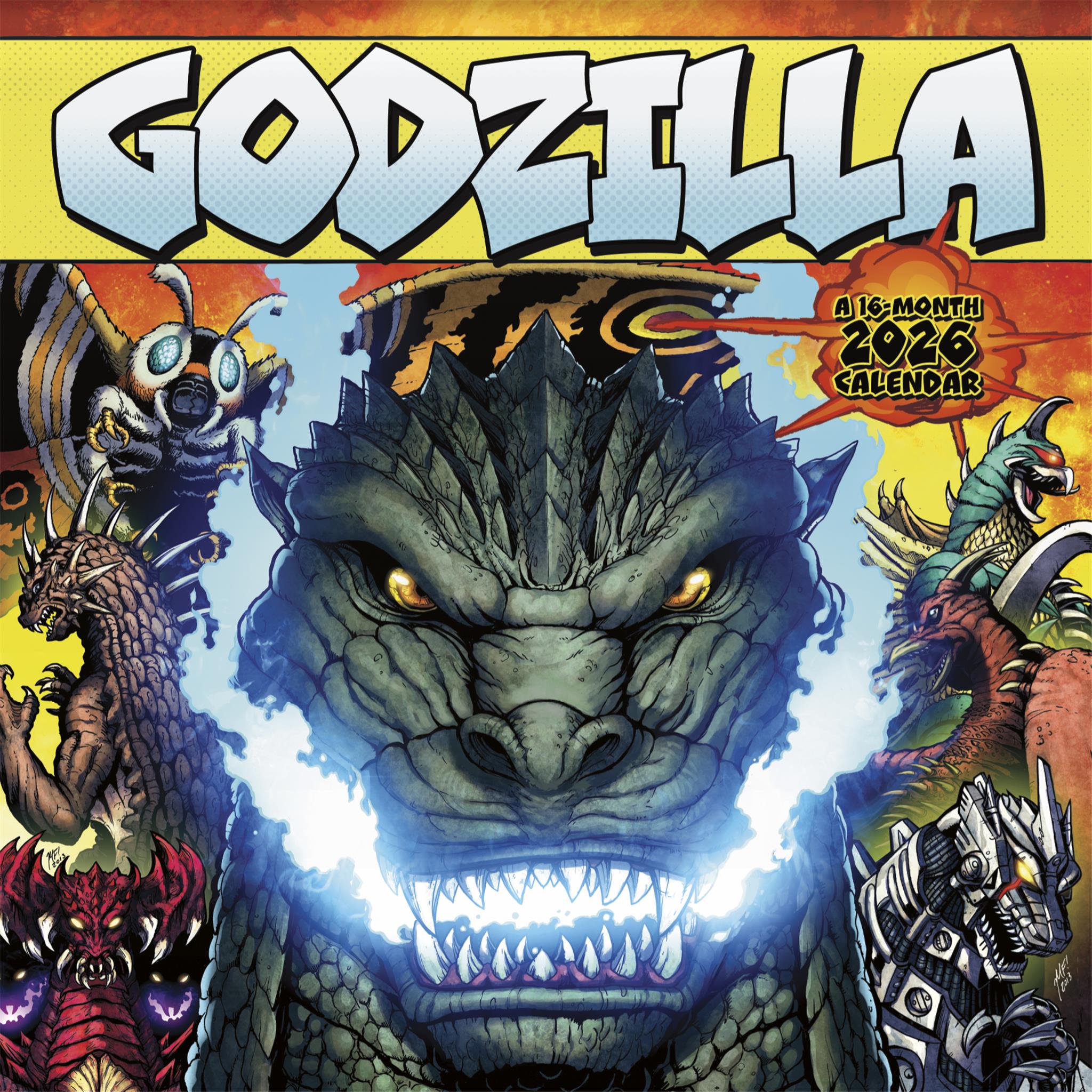 Calendrier mural Godzilla Classic 2026 - Disponible uniquement en ligne