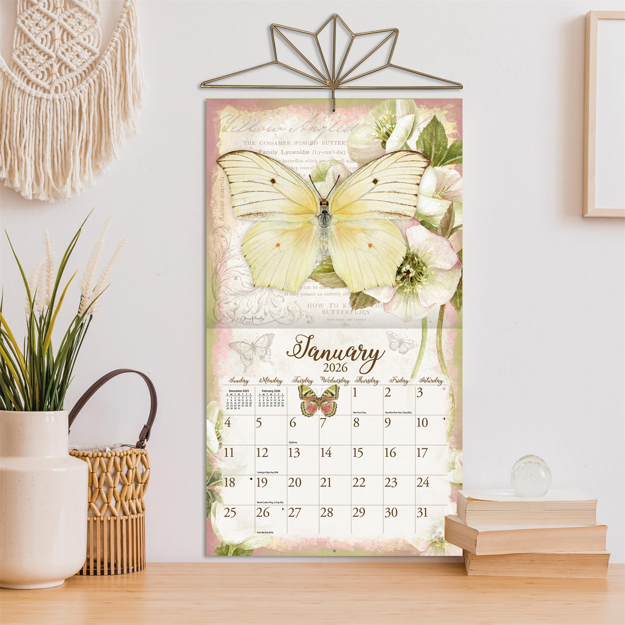 Butterflies 2026 Deluxe Wall Calendar - Online Only