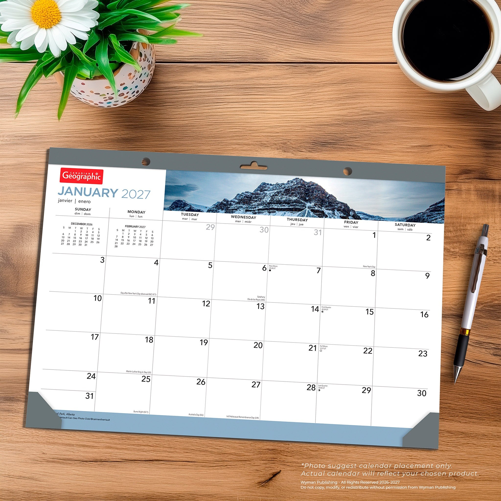 Canadian Geographic 2027 Desk Pad Calendar