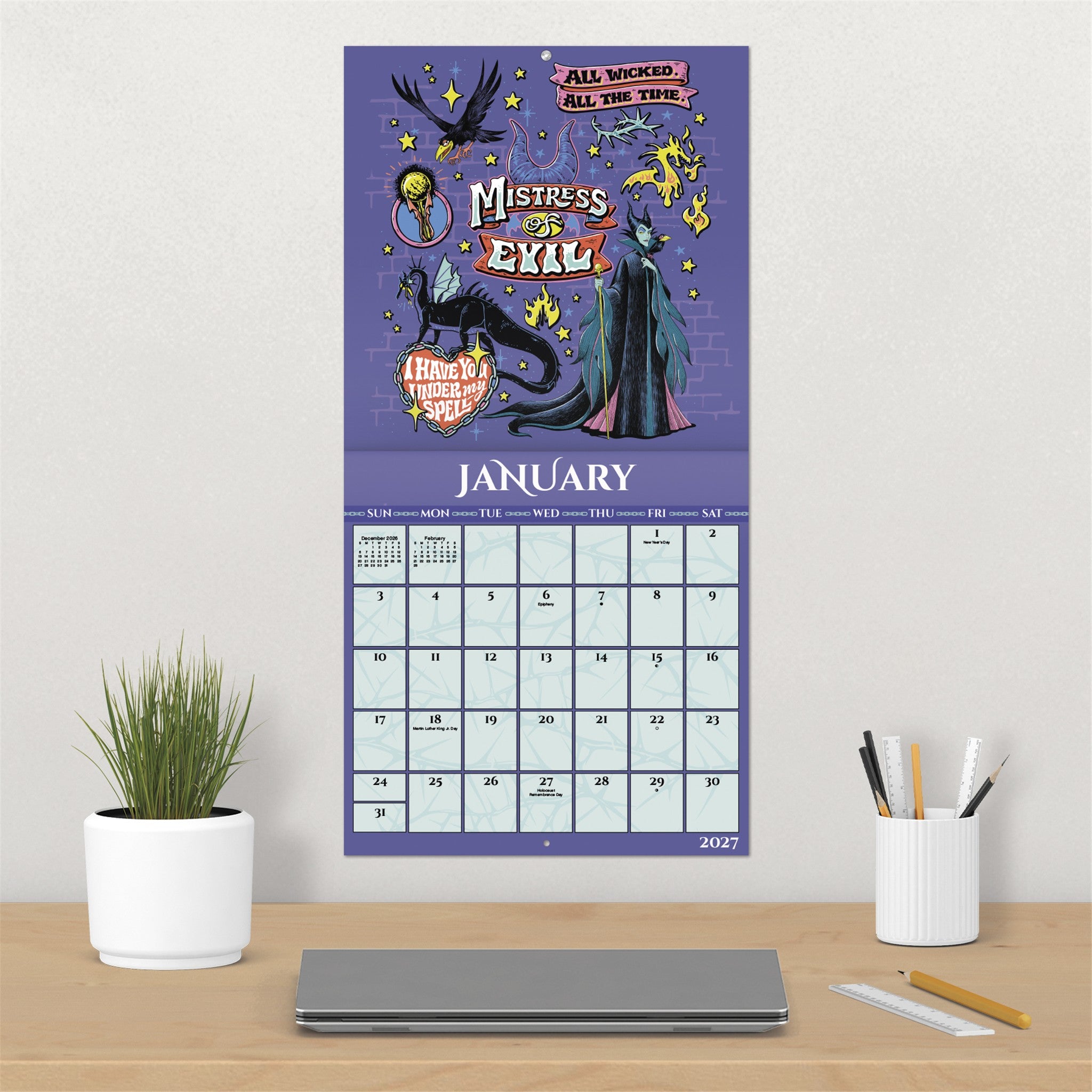 Disney Villains 2027 Wall Calendar