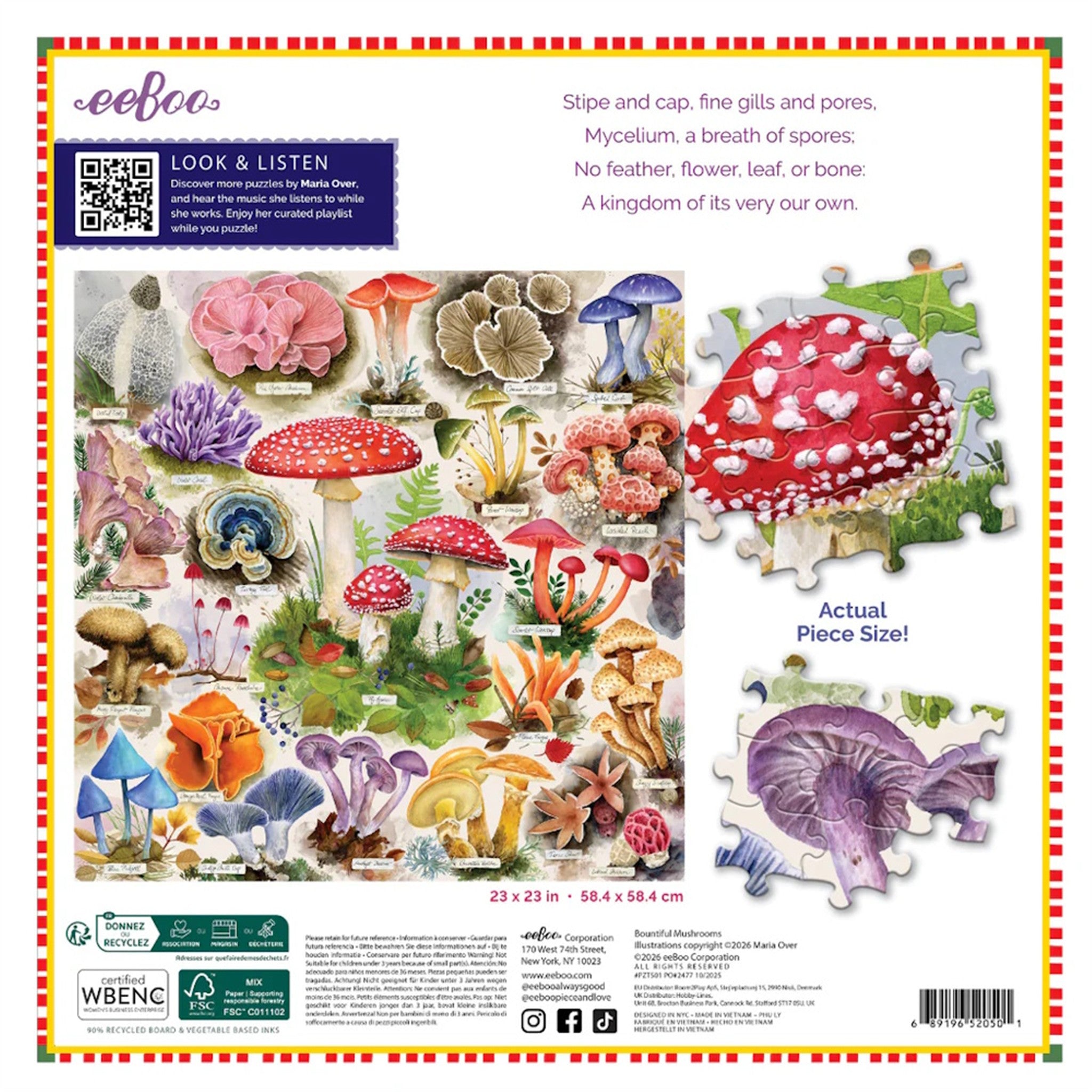Bountiful Mushrooms 1000 Piece Puzzle