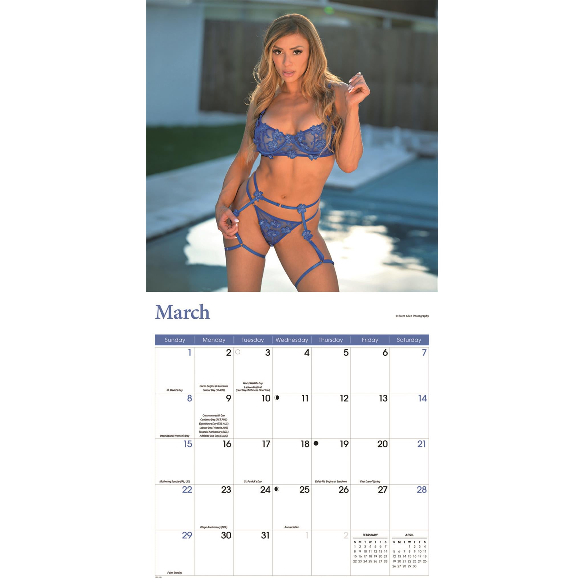 Lingerie 2026 Wall Calendar