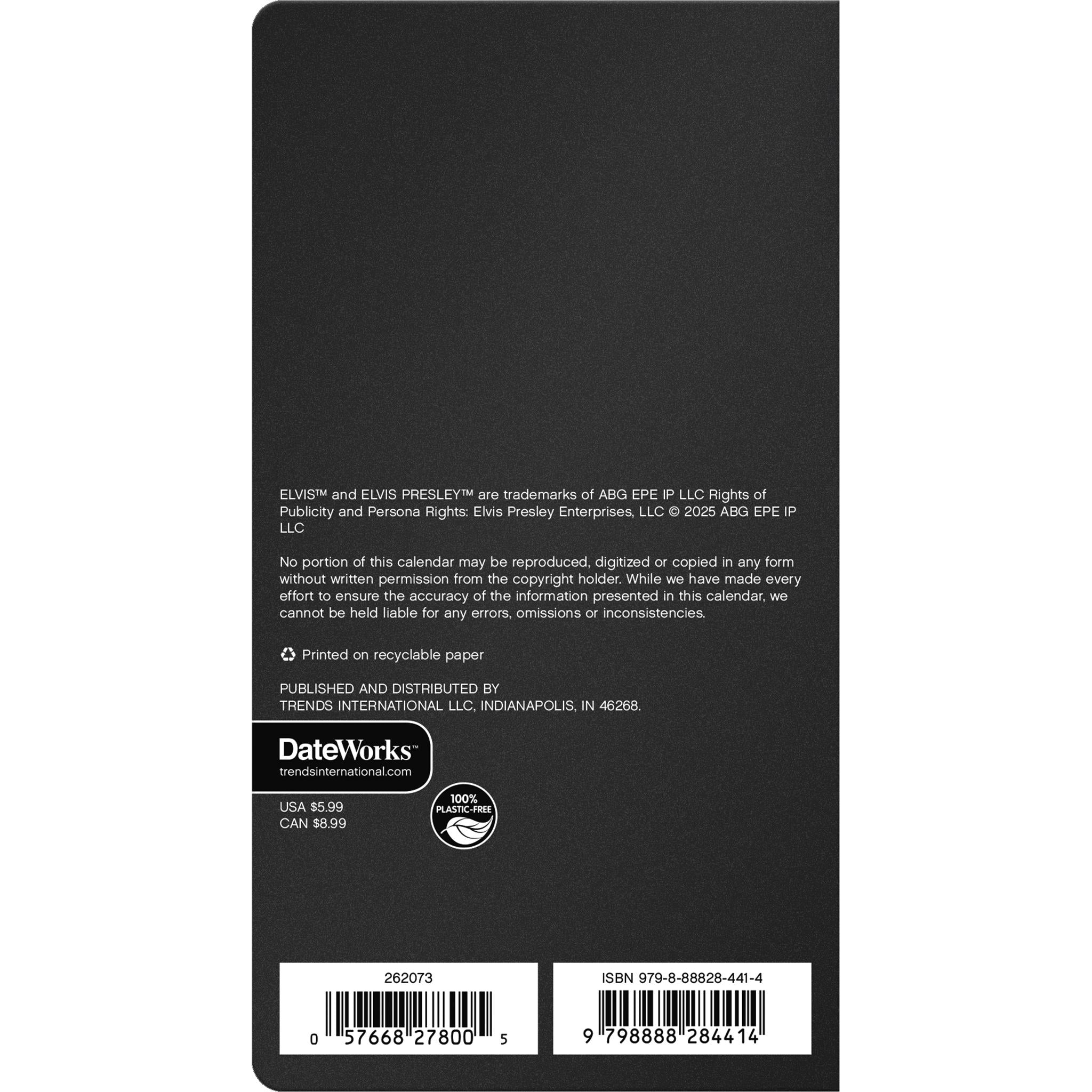 Agenda de poche Elvis Presley 2026 (2 ans) - Disponible uniquement en ligne