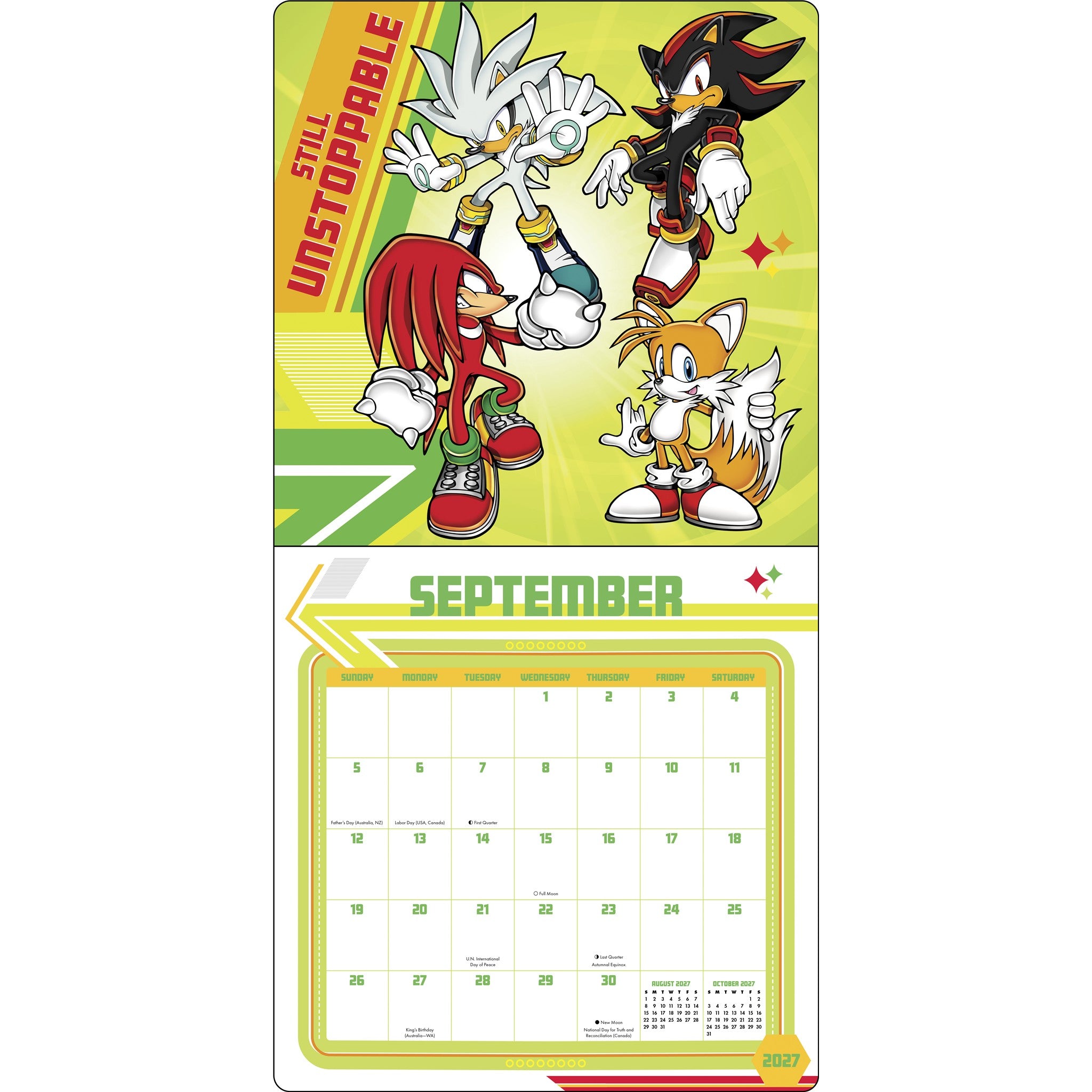 Sonic the Hedgehog 2027 Wall Calendar