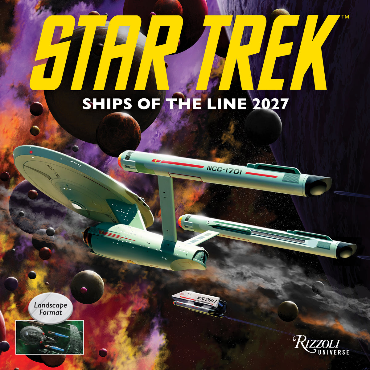 Calendrier mural Star Trek Vaisseaux de la ligne 2027