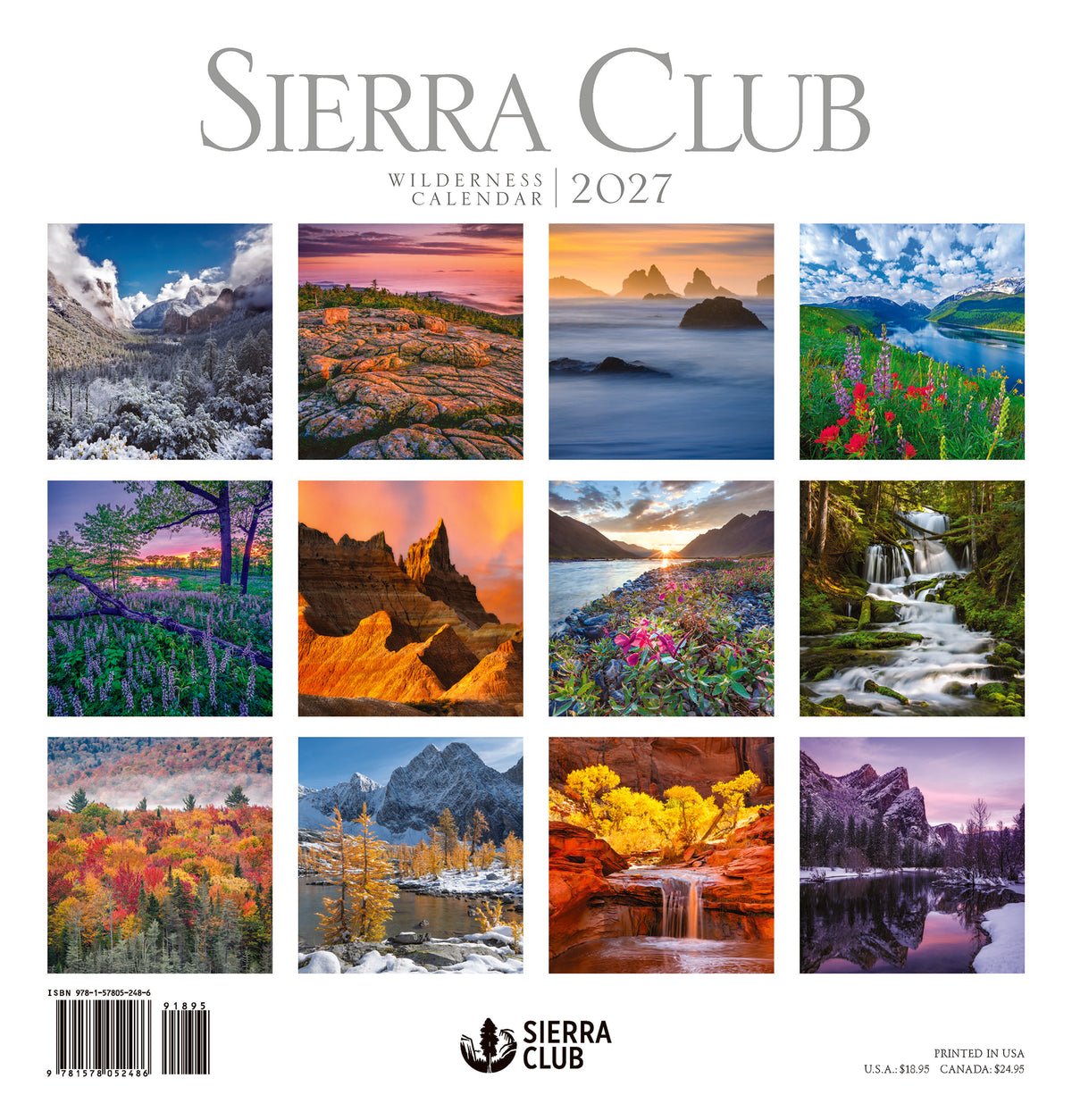 Calendrier mural Sierra Club Wilderness 2027