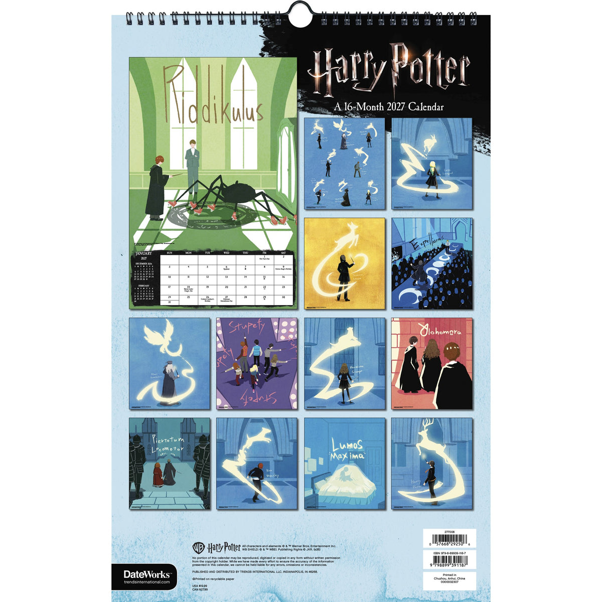 Calendrier mural Harry Potter 2027 – Exclusivité web