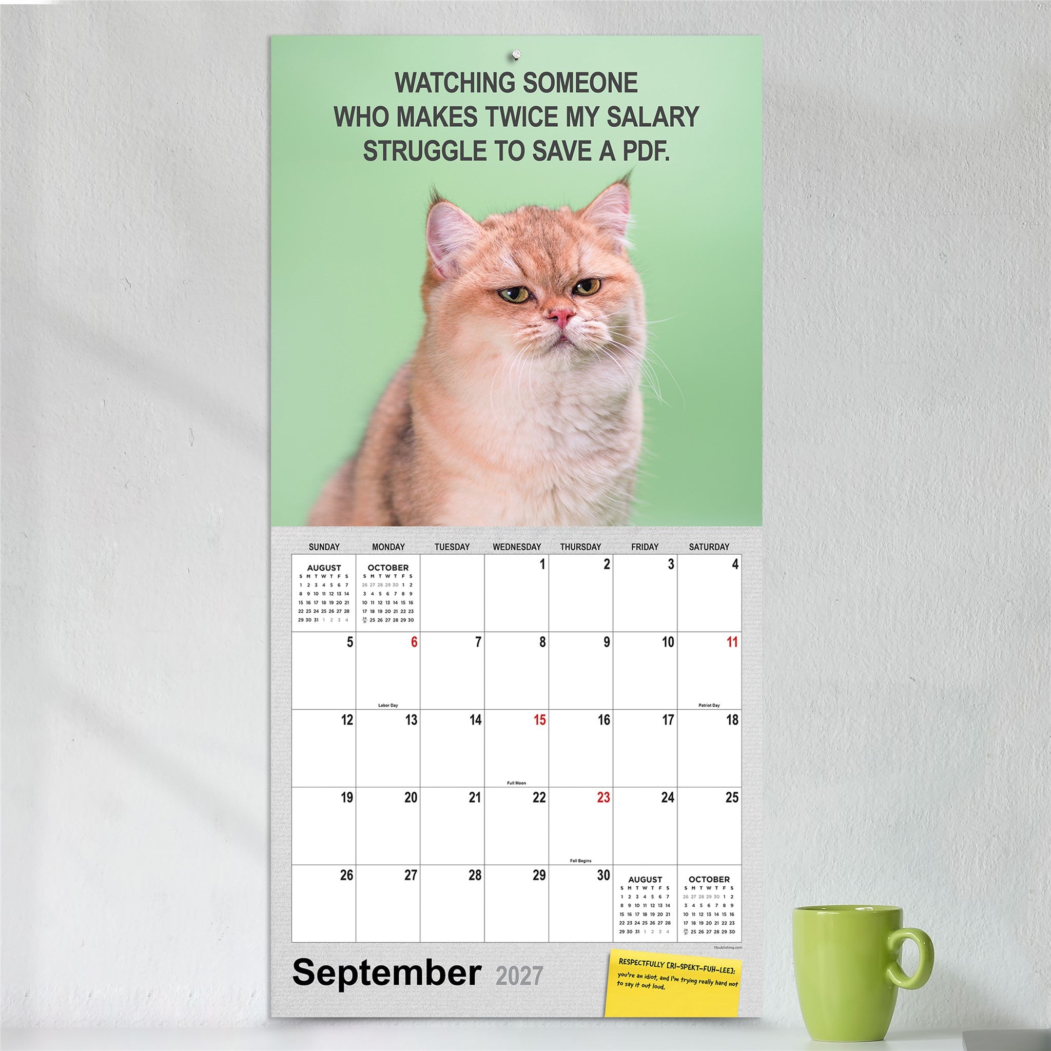 Corporate Cats 2027 Wall Calendar