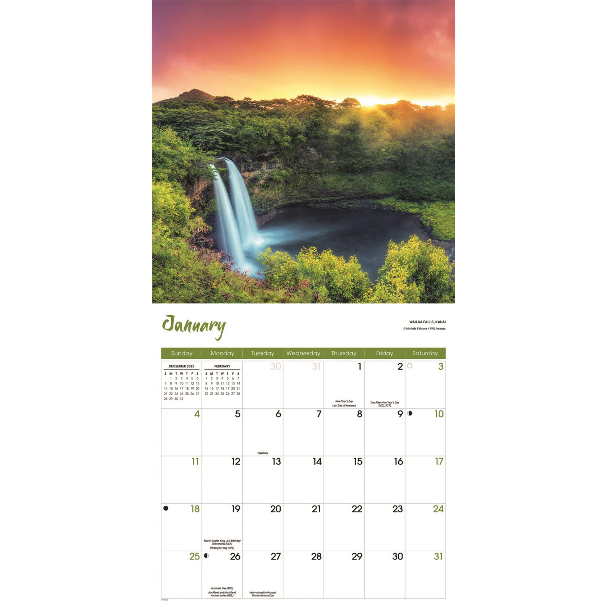 Hawaii Wall 2026 Calendar