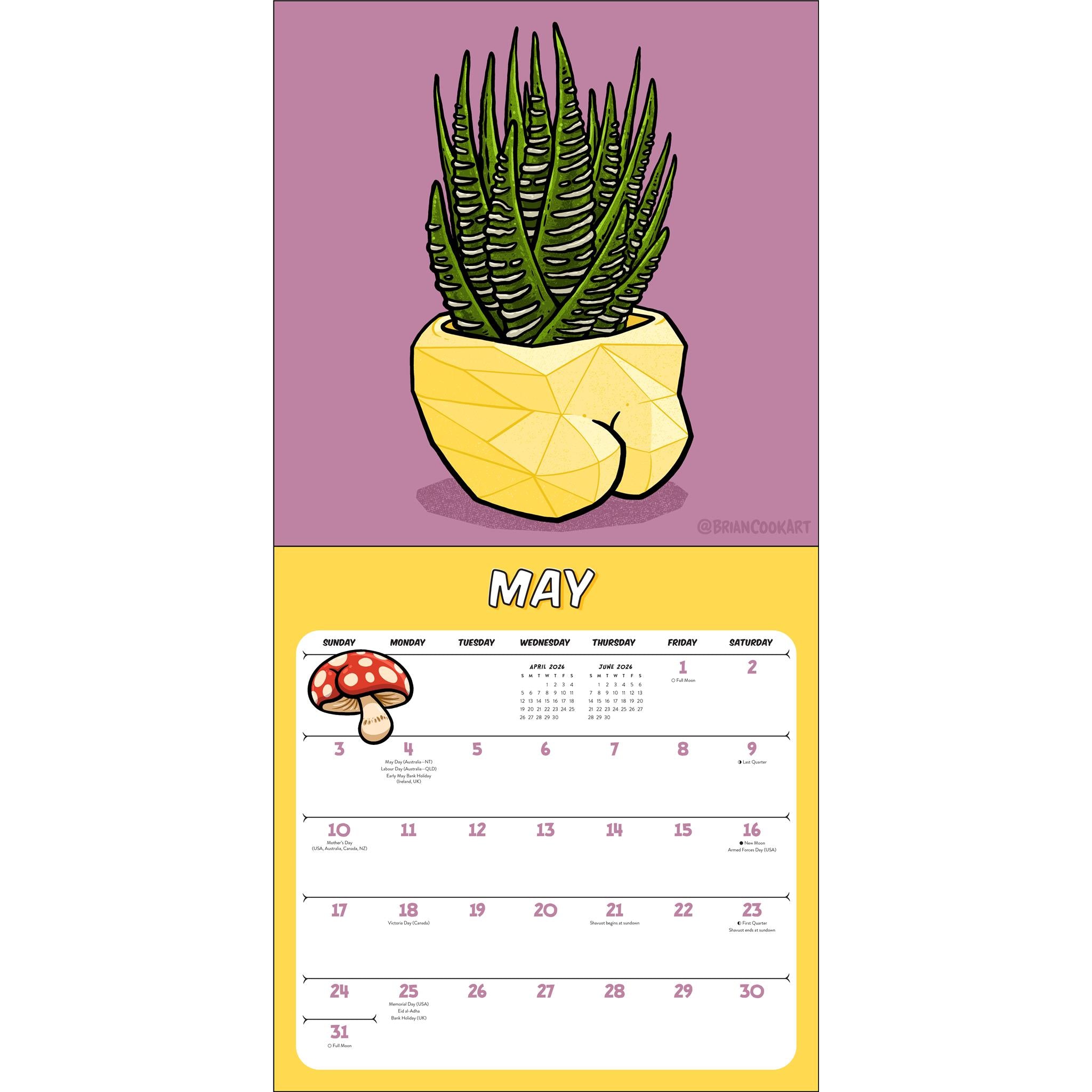 Butts On Things 2026 Wall Calendar