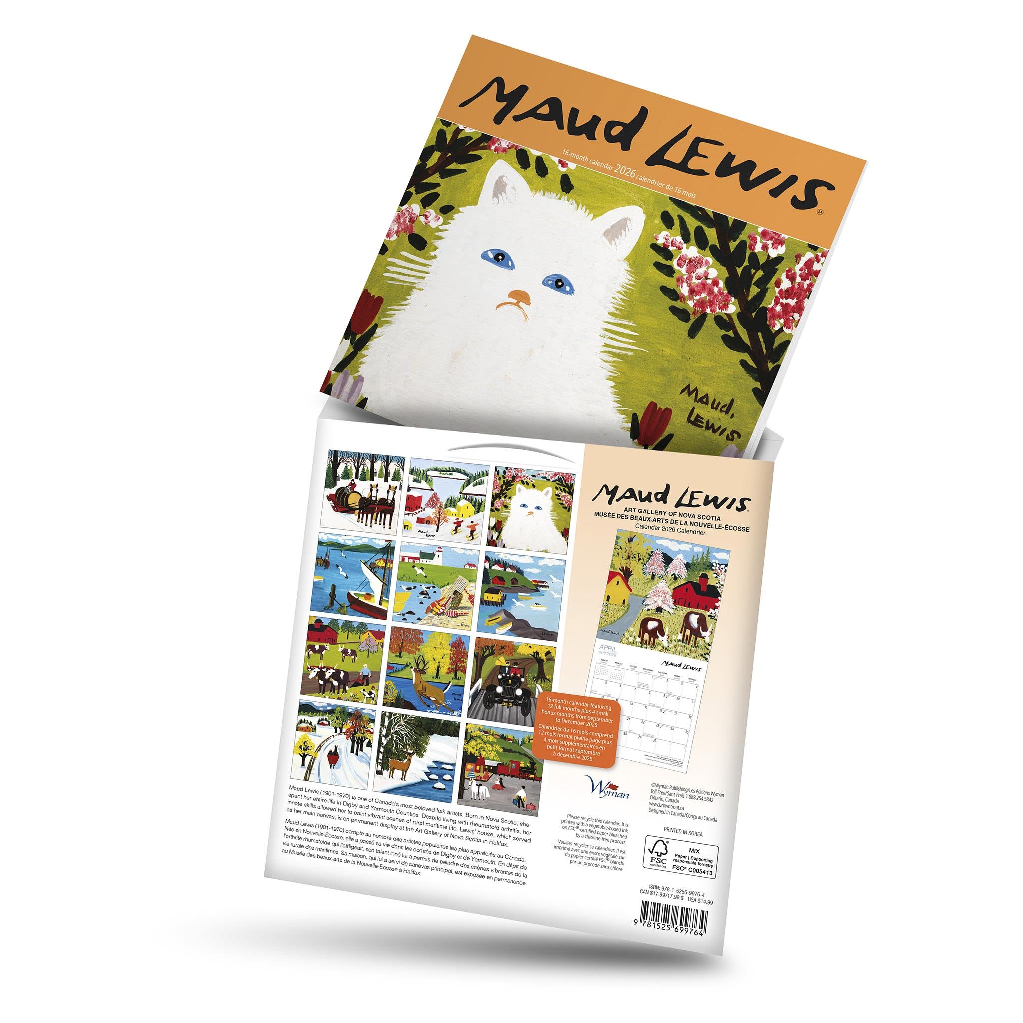 Maud Lewis Medium 2026 Mini Calendar