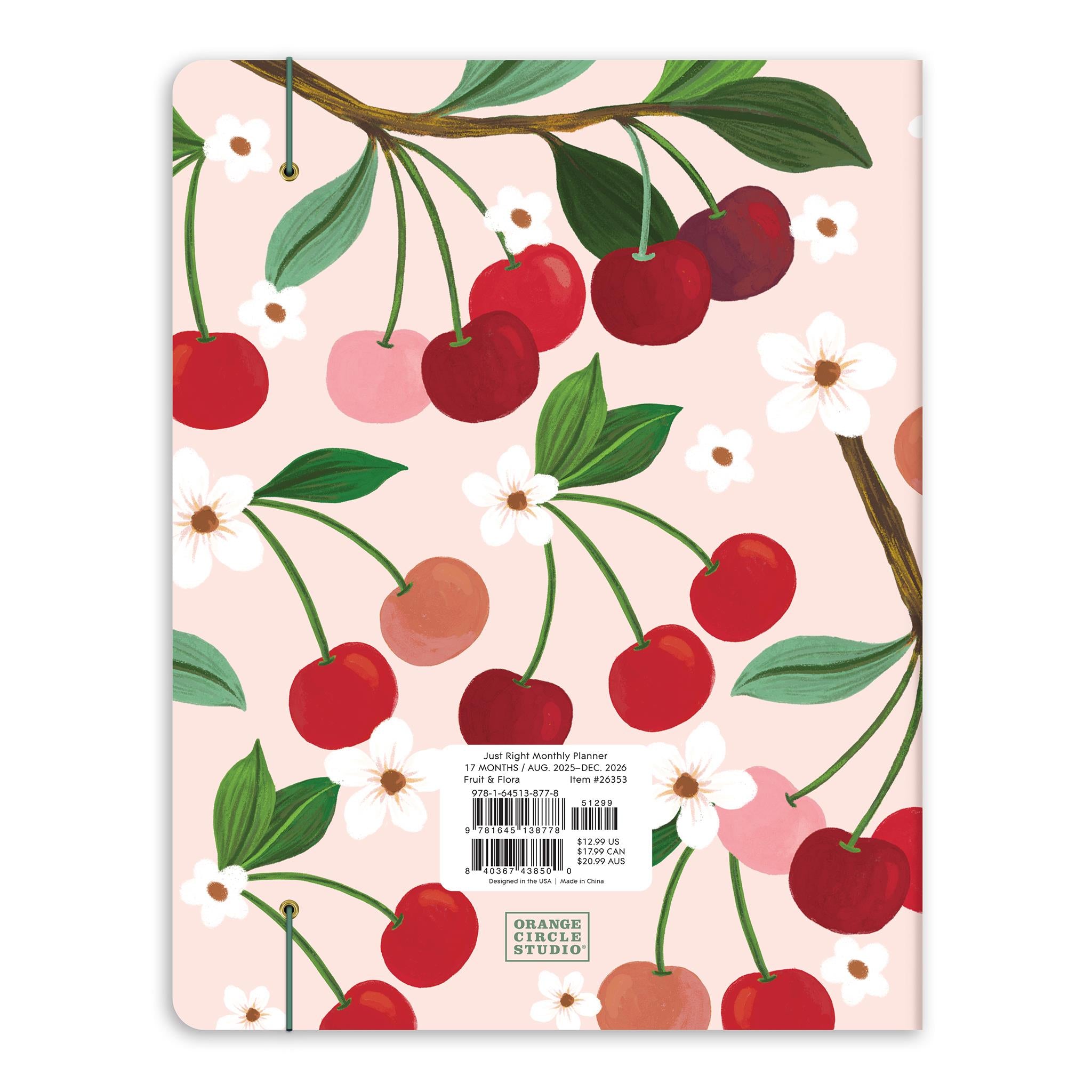 Calendrier mensuel Fruit And Flora Just Right 2025-2026