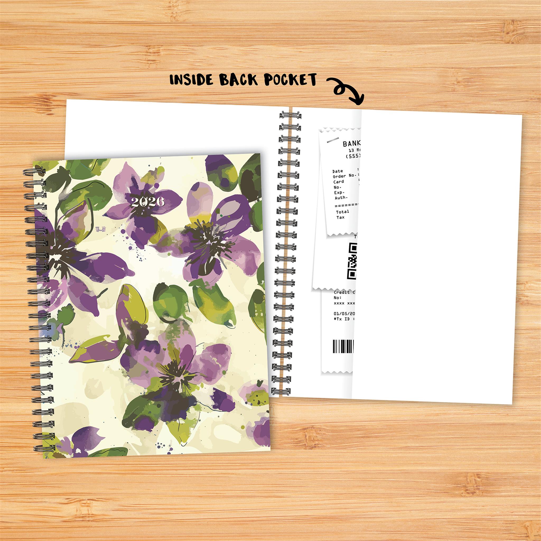 Watercolor Floral 2026 Weekly Planner Calendar