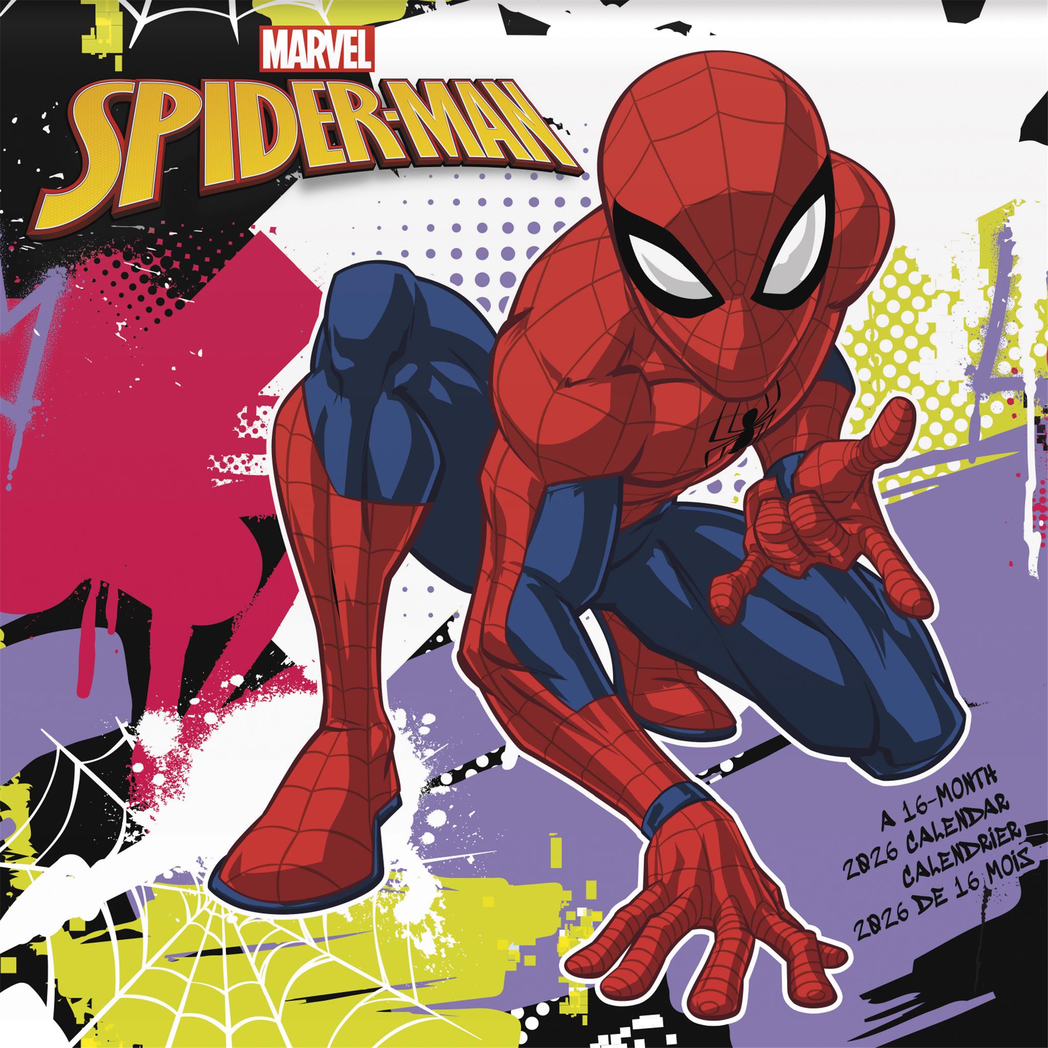 Mini-calendrier bilingue Spider-Man 2026