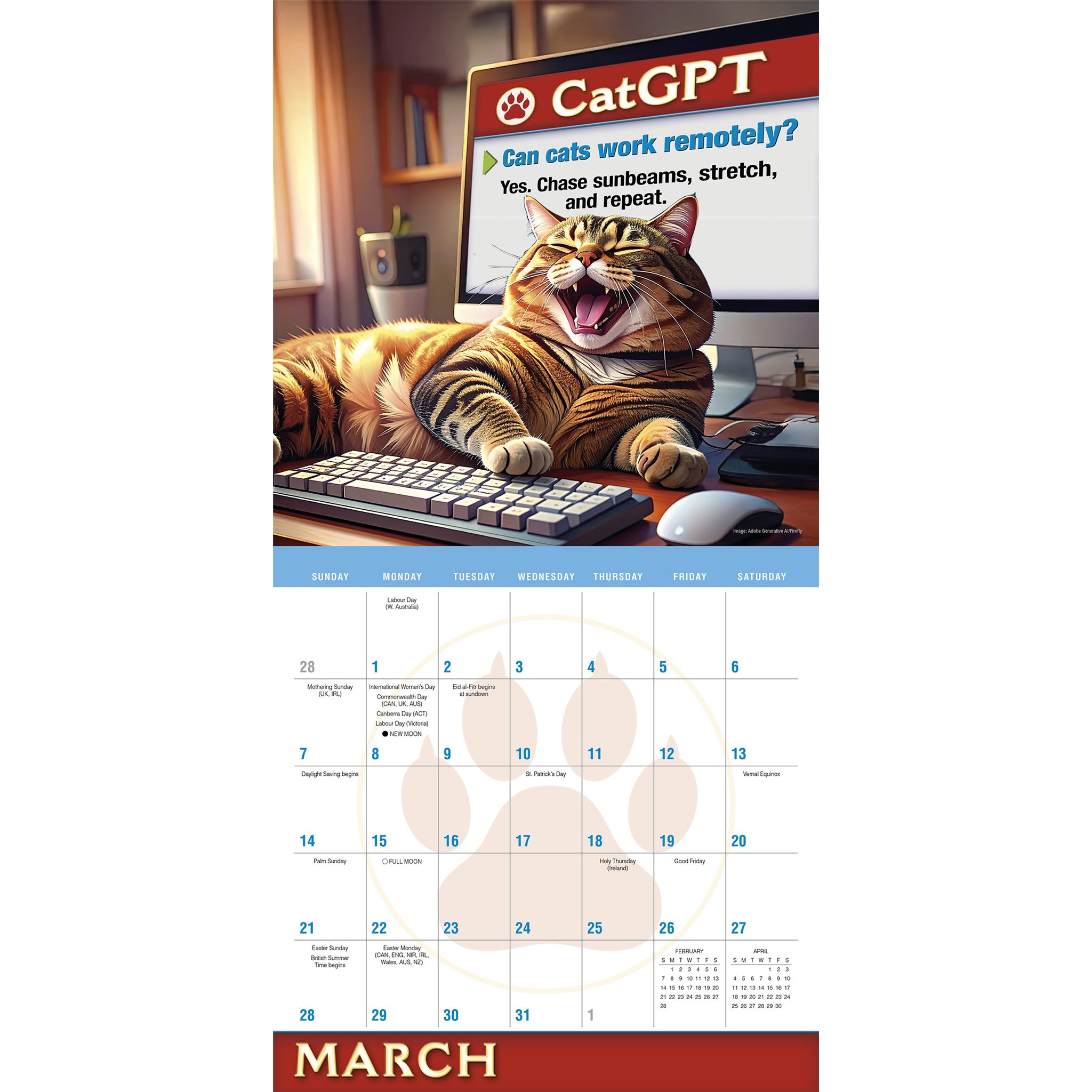CatGPT 2027 Wall Calendar