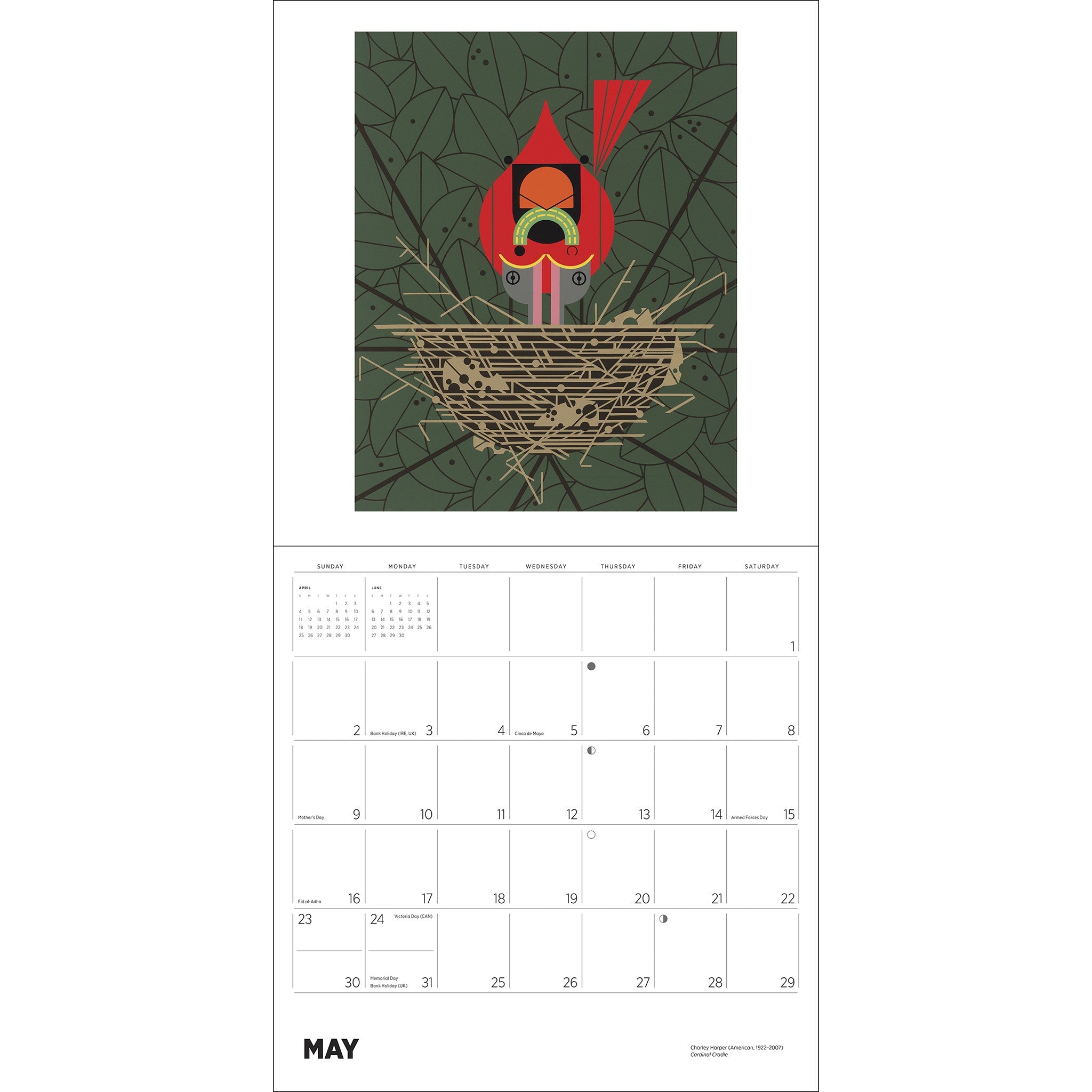 Calendrier mural Charley Harper 2027