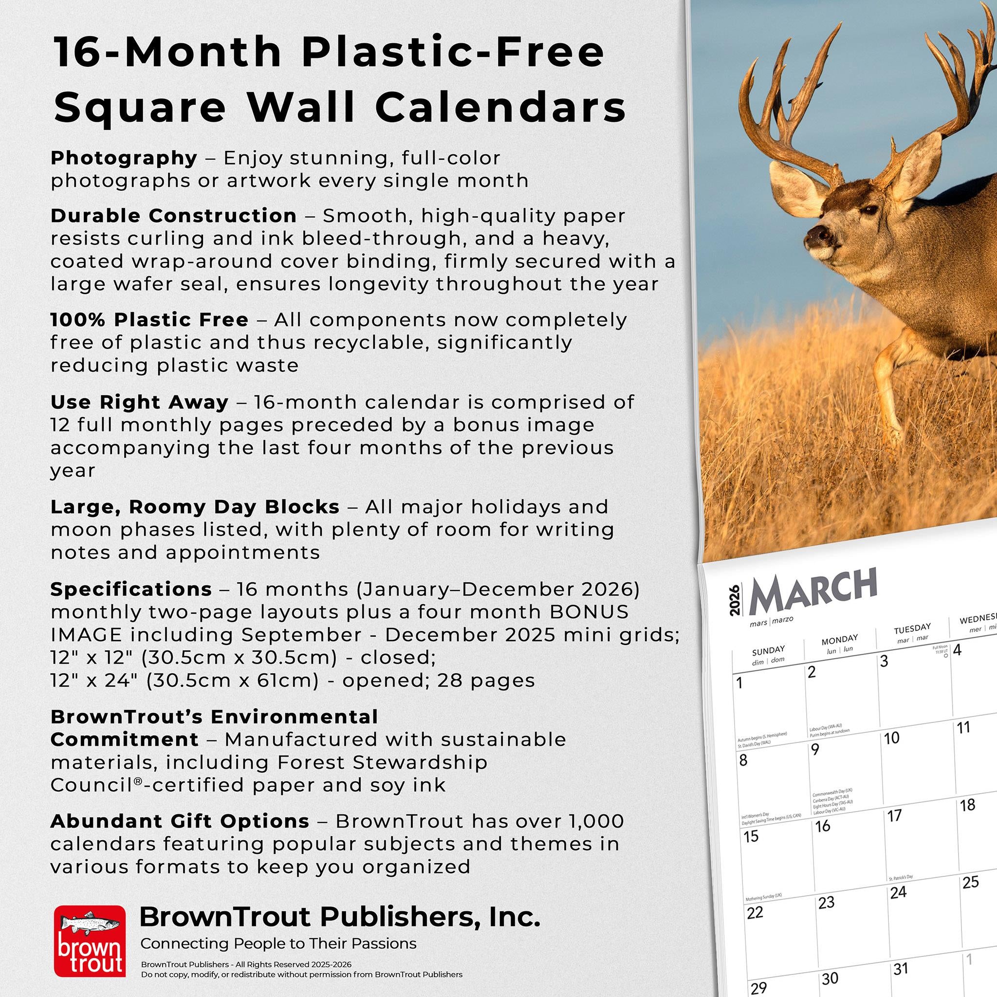 Monster Bucks 2026 Wall Calendar - Online Only