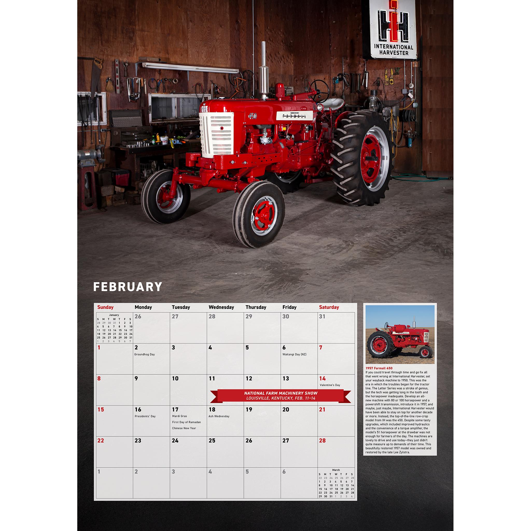 Tractors Farmall 2026 Wall Calendar