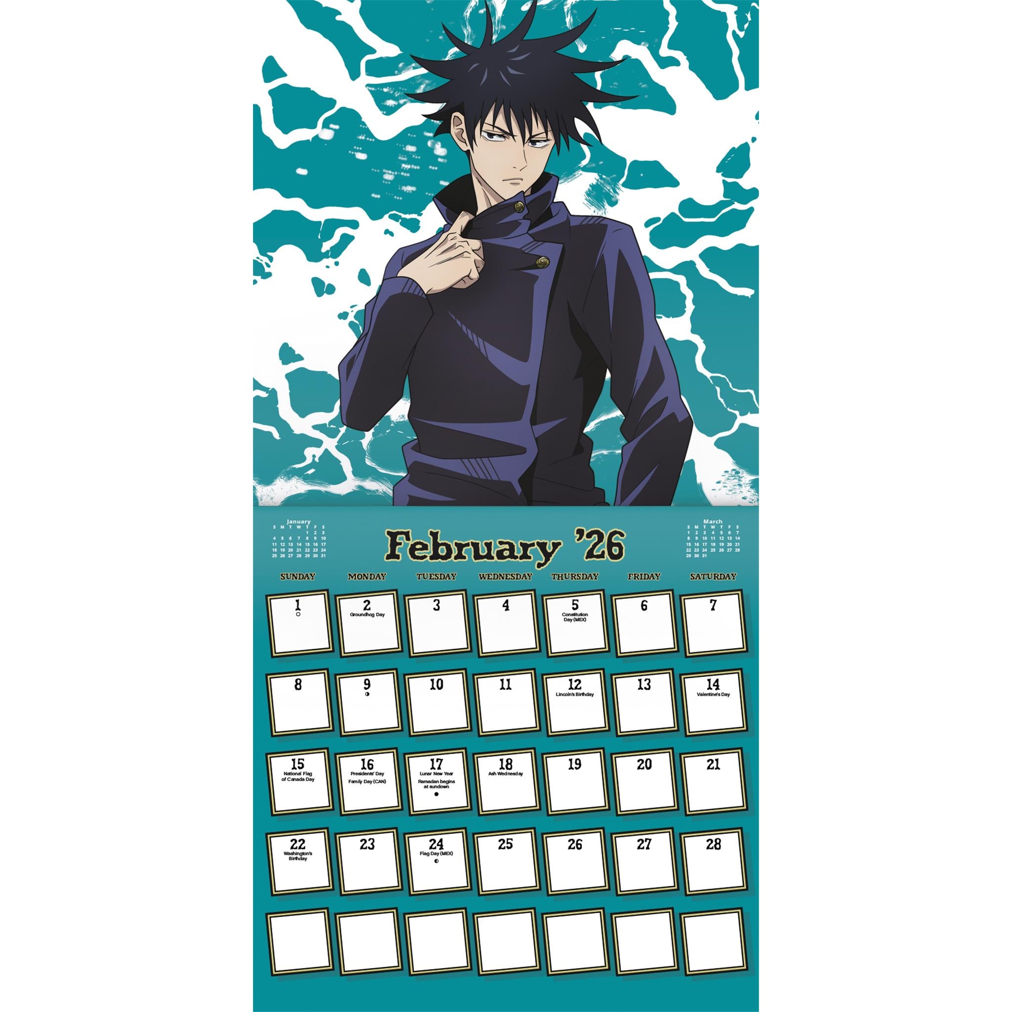 Jujutsu Kaisen 2026 Wall Calendar - Online Only