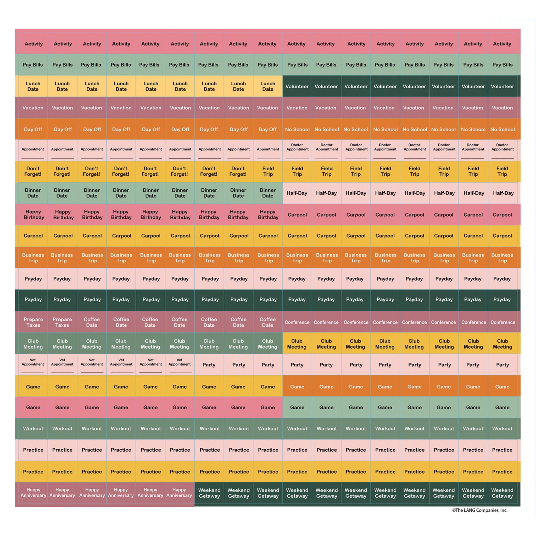 Calendrier mural Flora et Fauna Plan-It 2027 - Disponible en ligne uniquement