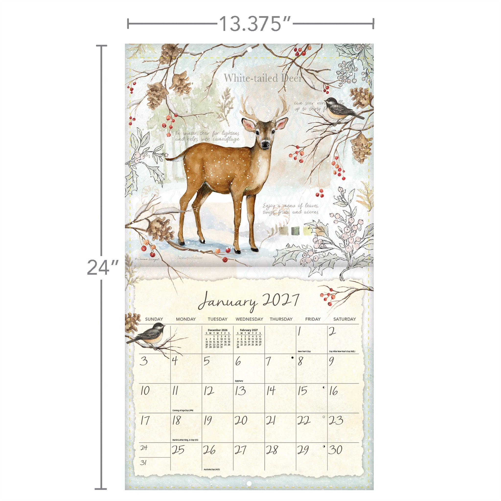 Calendrier mural Guide de terrain 2027