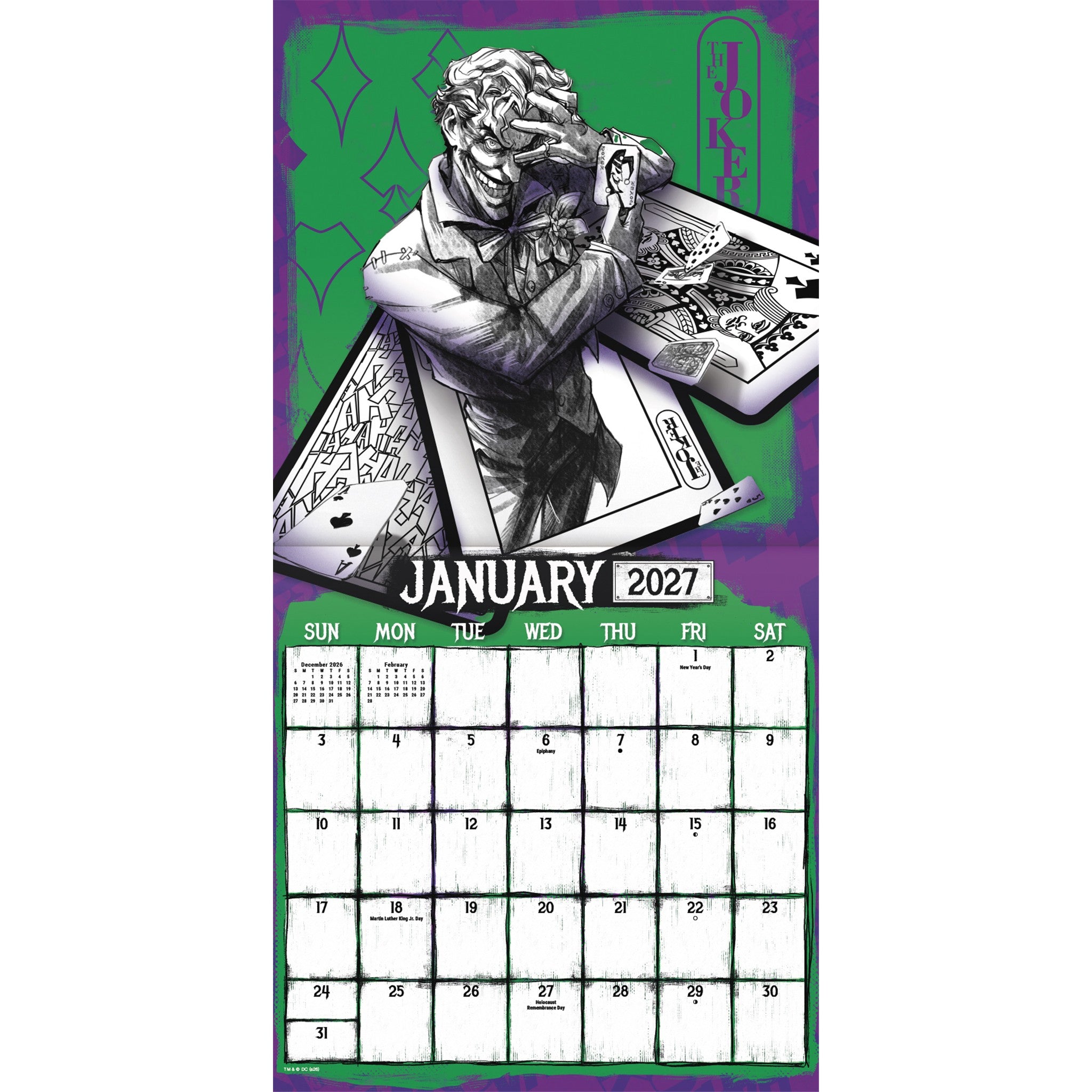 Joker 2027 Wall Calendar