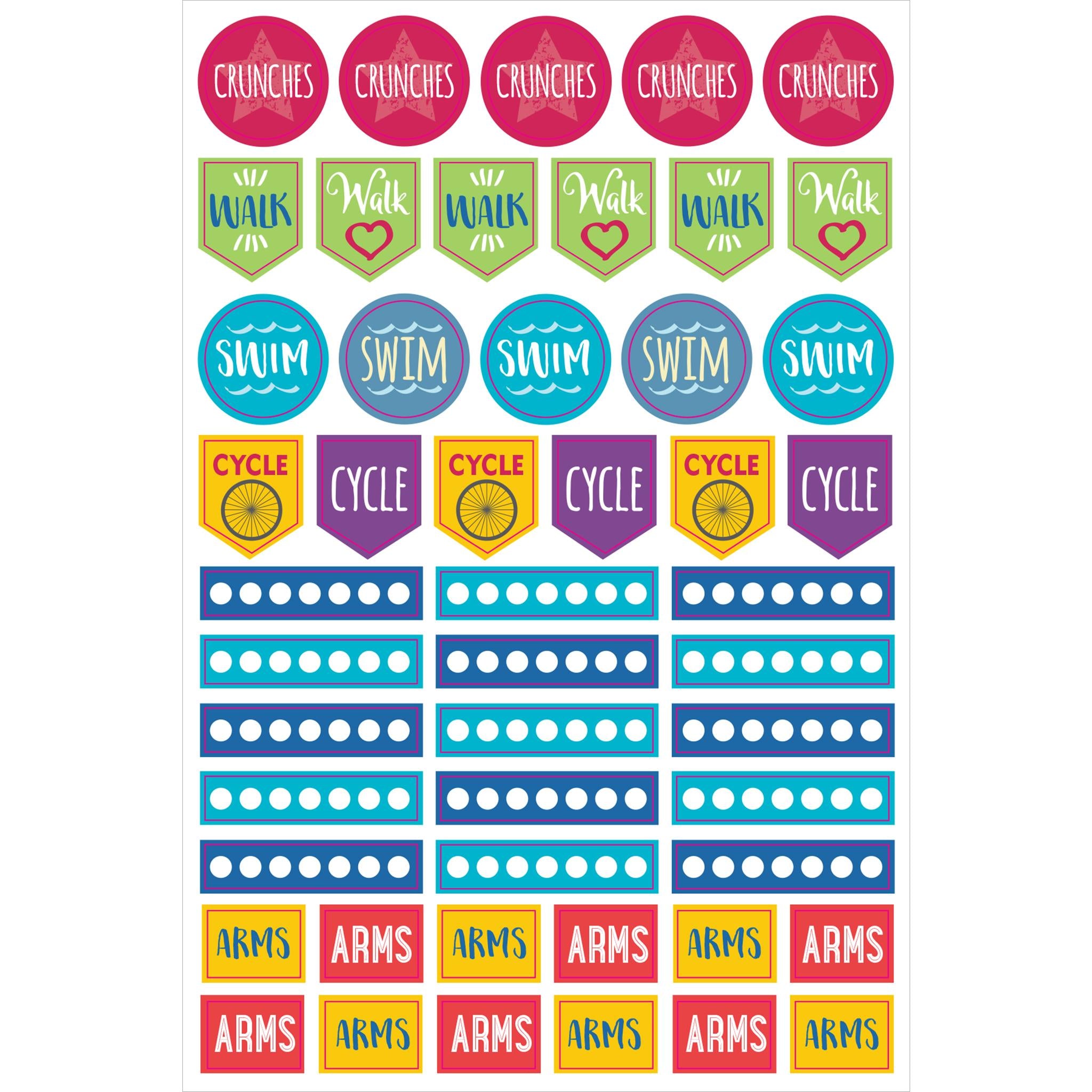 Autocollants pour agenda santé et bien-être