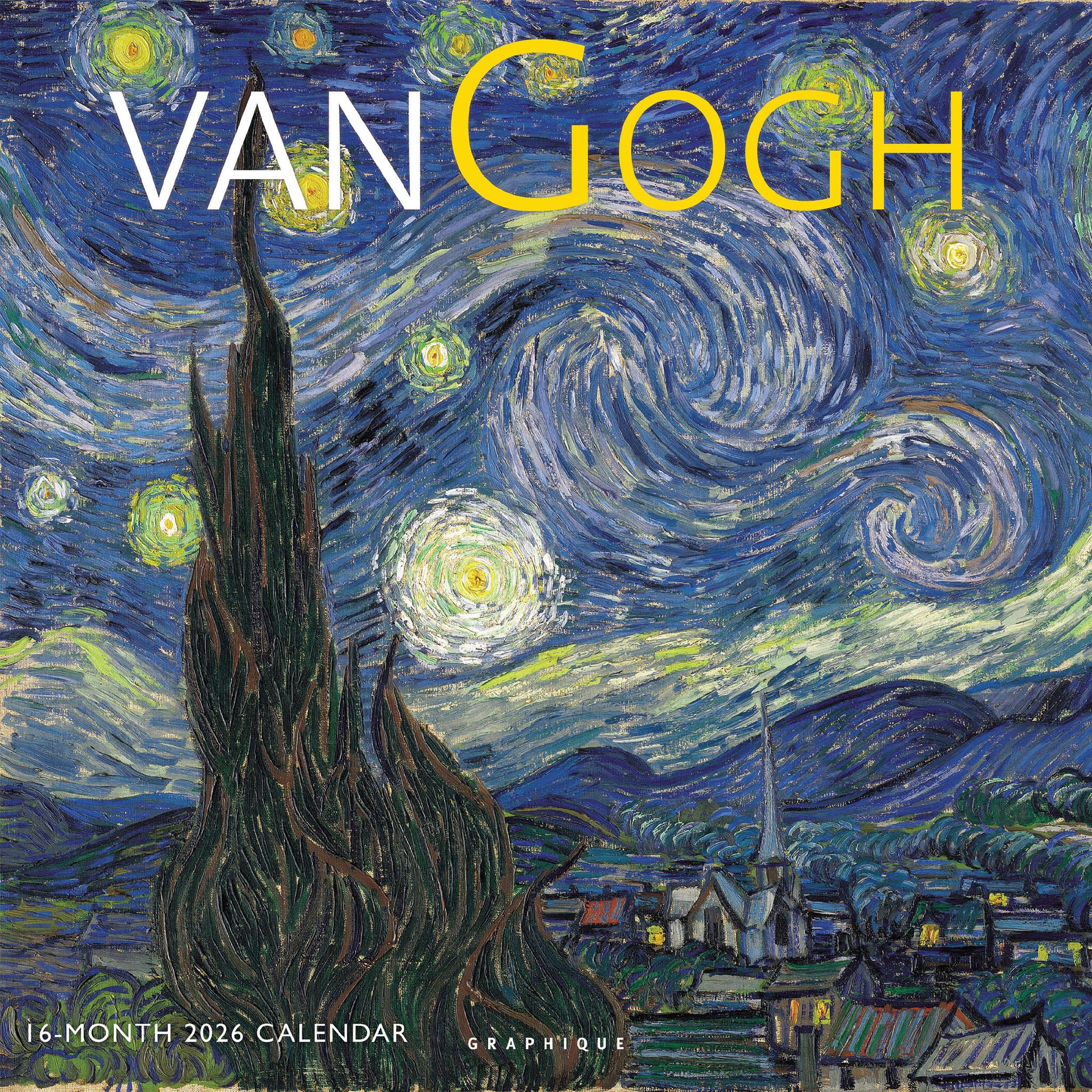Calendrier mural Van Gogh 2026 - Disponible uniquement en ligne