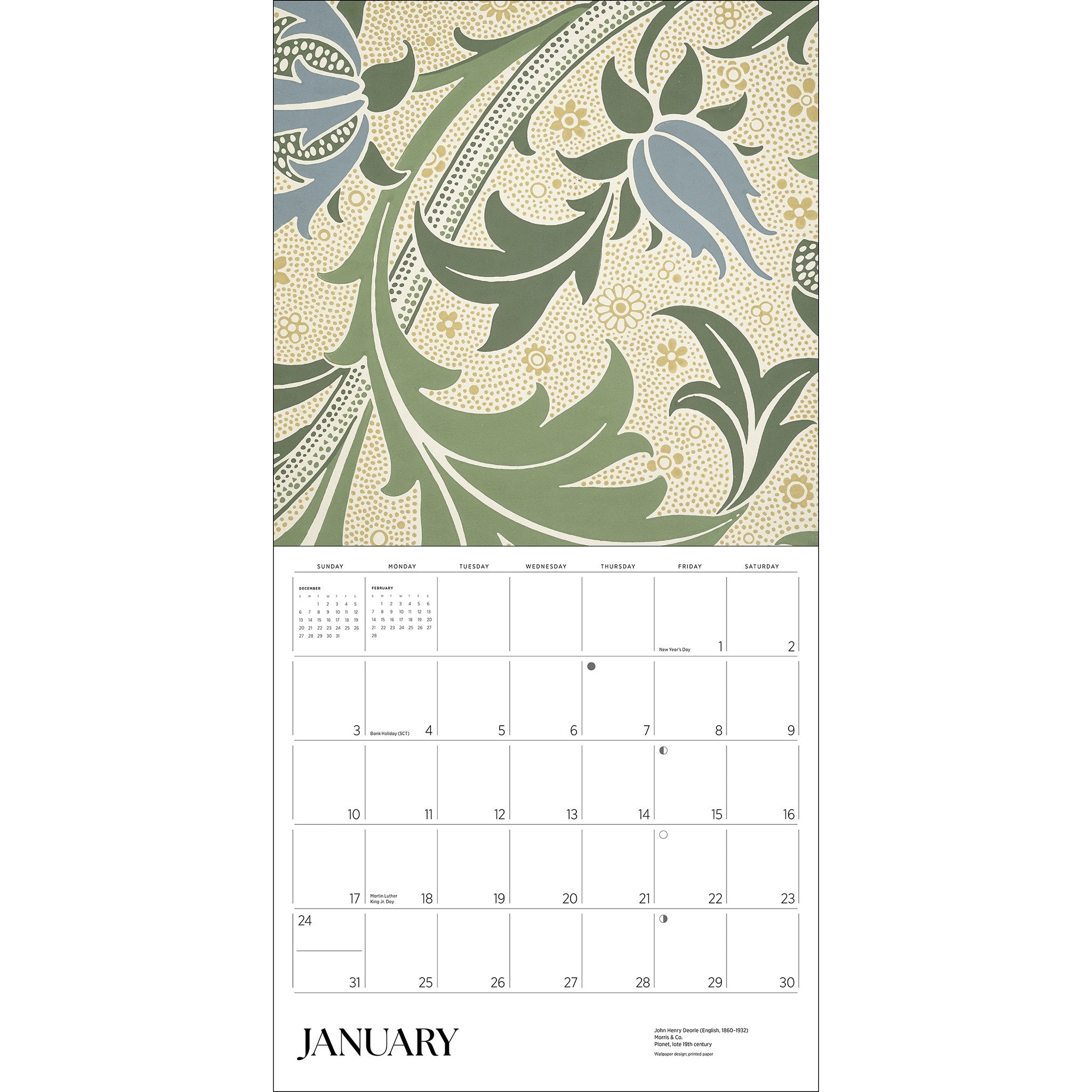 William Morris Arts Crafts Designs 2027 Wall Calendar