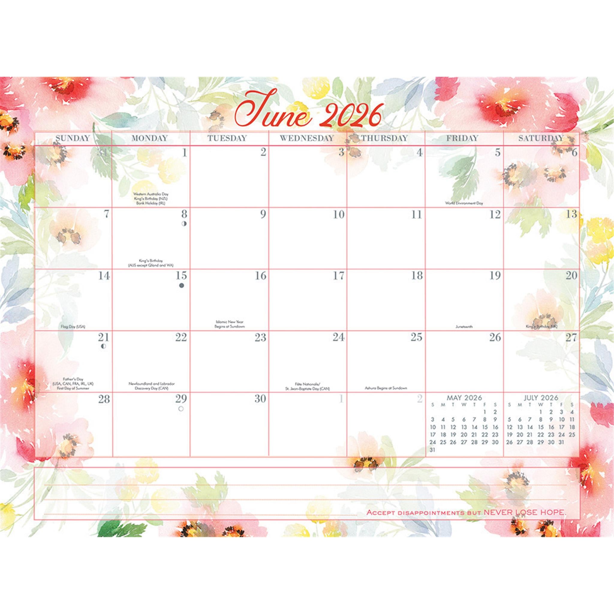 Watercolour Super Jumbo Magic Grip 2025-2026 Exclusive Wall Calendar