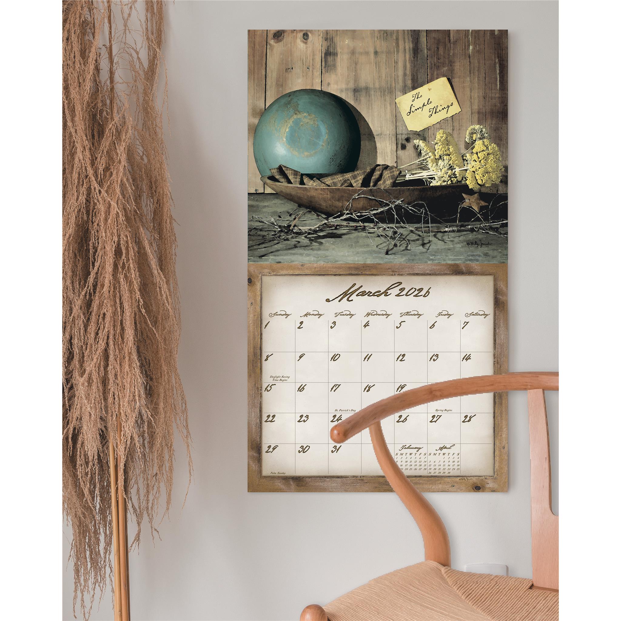 Calendrier mural de luxe Simple Treasures 2026 - Disponible uniquement en ligne