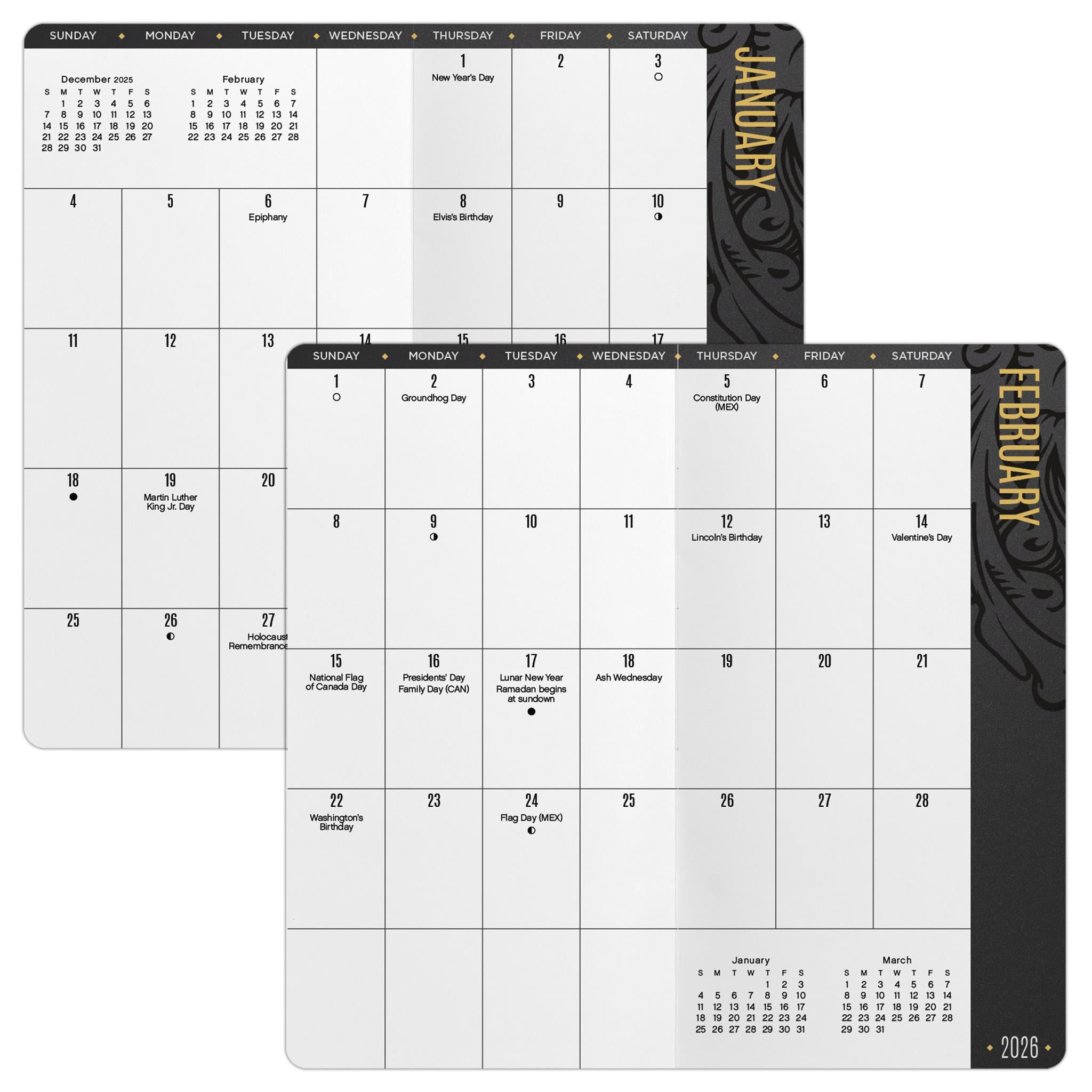 Elvis Presley 2026 2 Yr Pocket Planner Calendar - Online Only