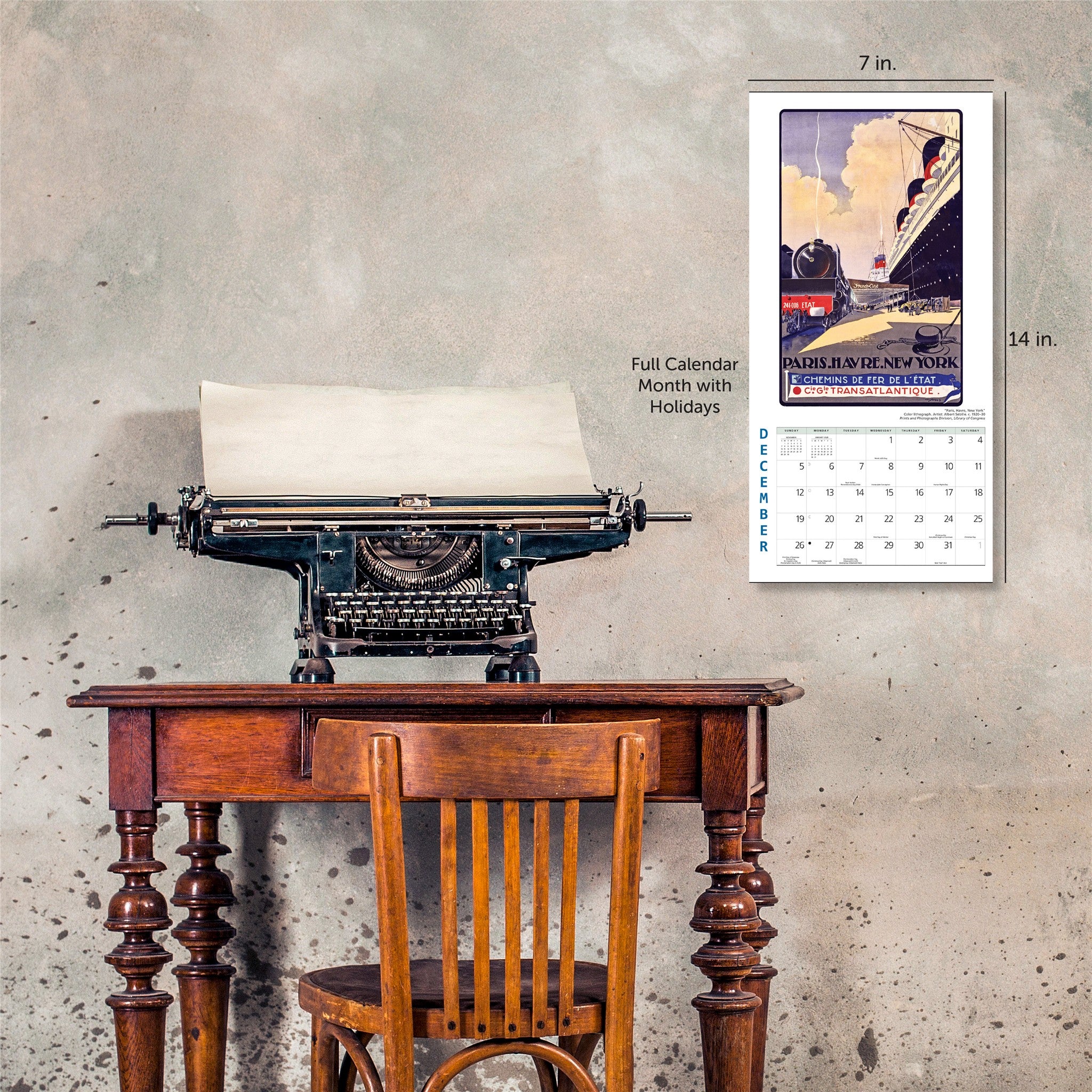 Mini-calendrier Voyage autour du monde 2027