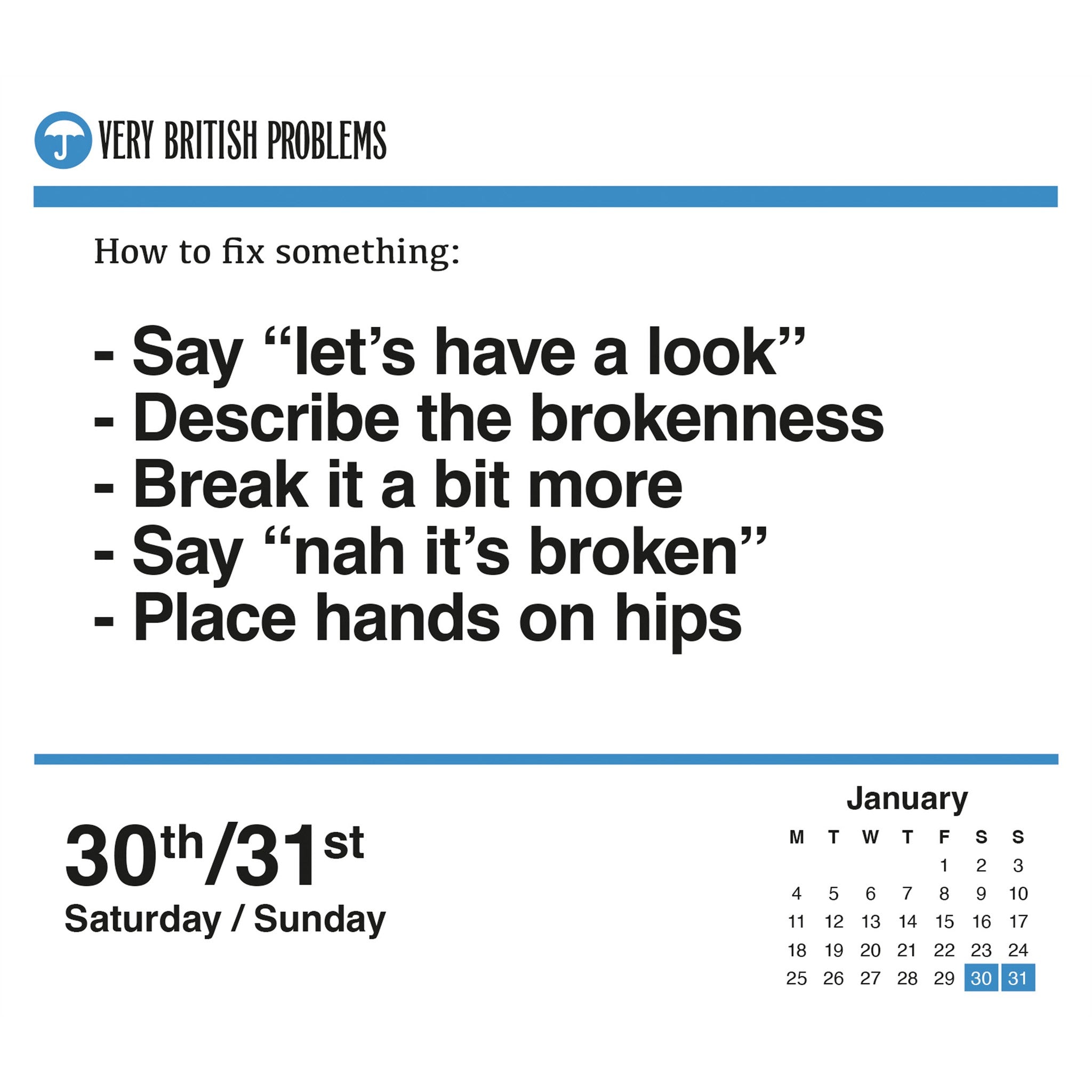 Very British Problems 2027 Box Calendar