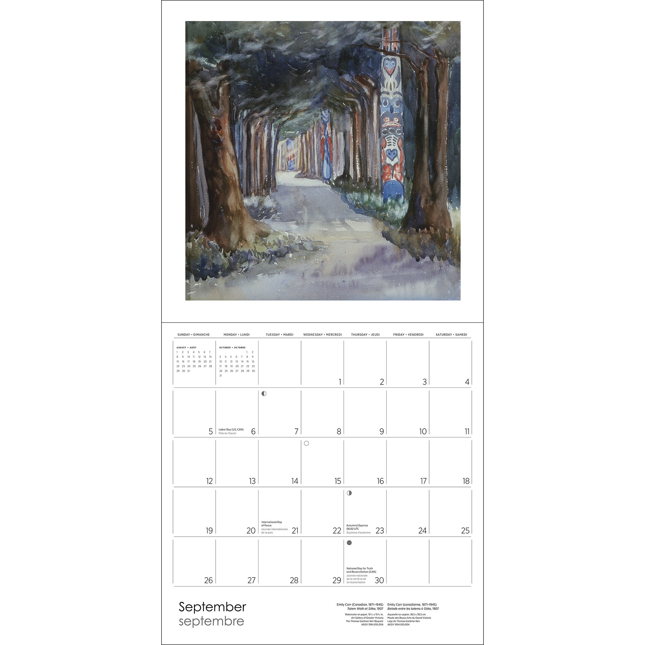 Calendrier mural Emily Carr 2027