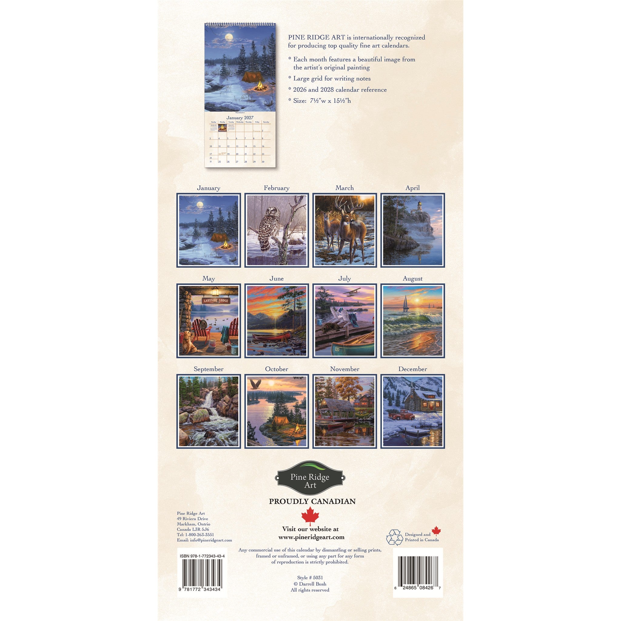 Great Outdoors 2027 Slim Calendar - Online Only
