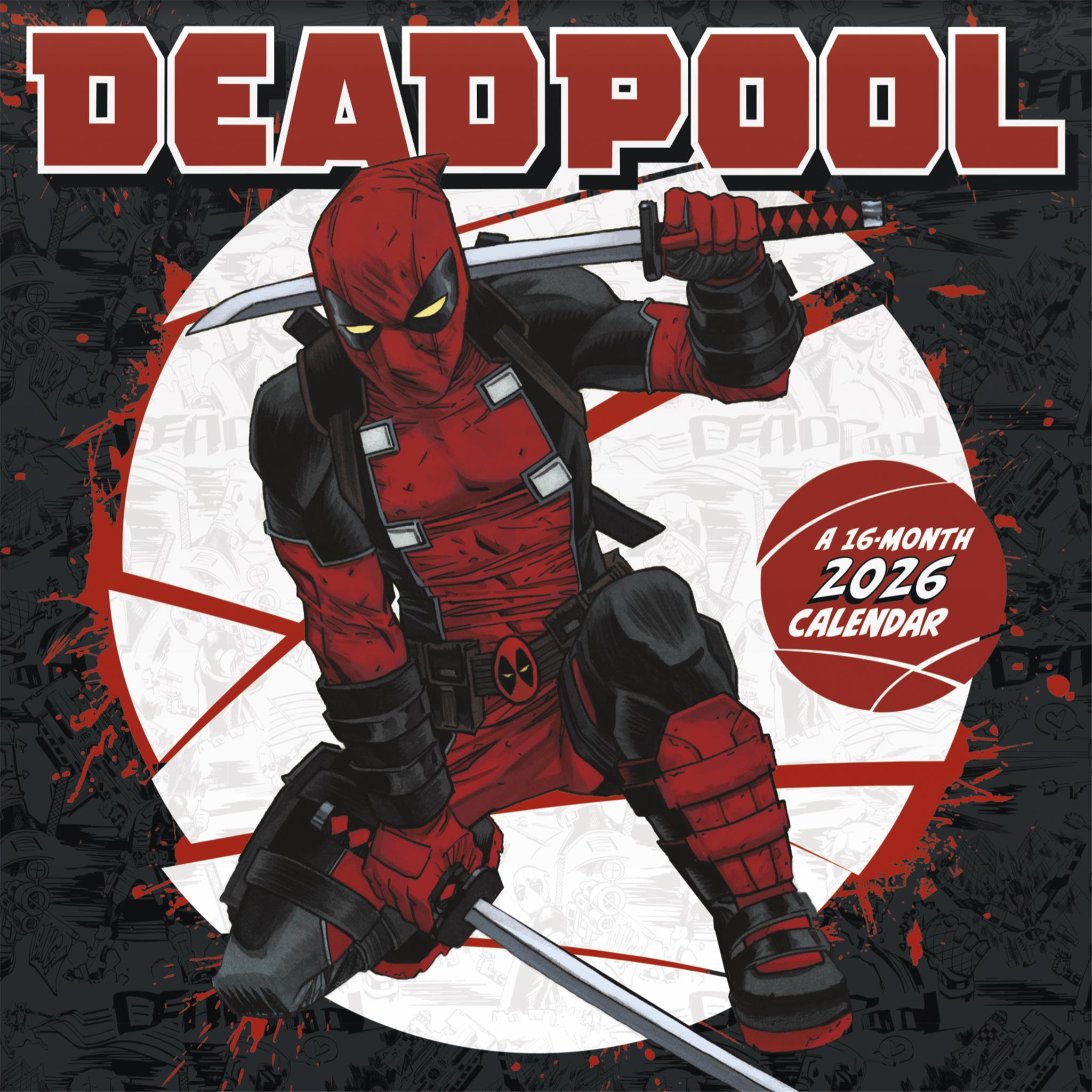 Calendrier mural Deadpool 2026