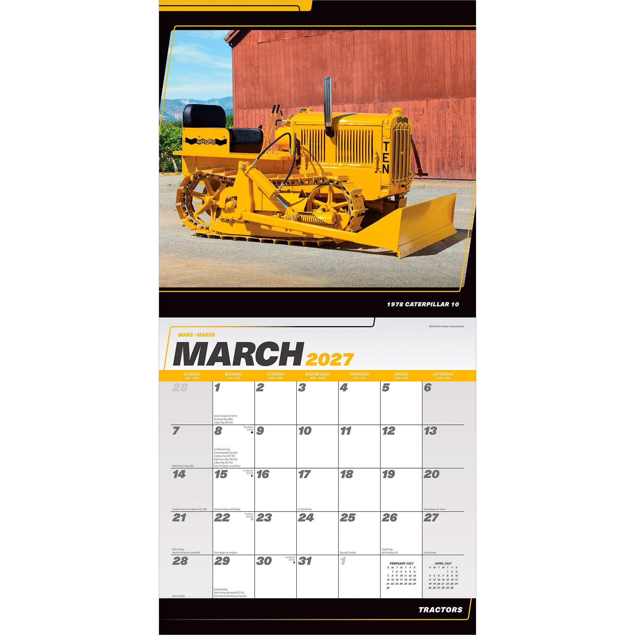 Tractors 2027 Wall Calendar - Online Only
